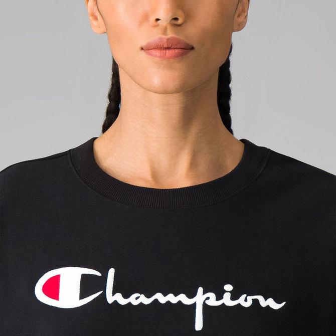  Champion Crewneck Kadın Siyah Sweatshirt