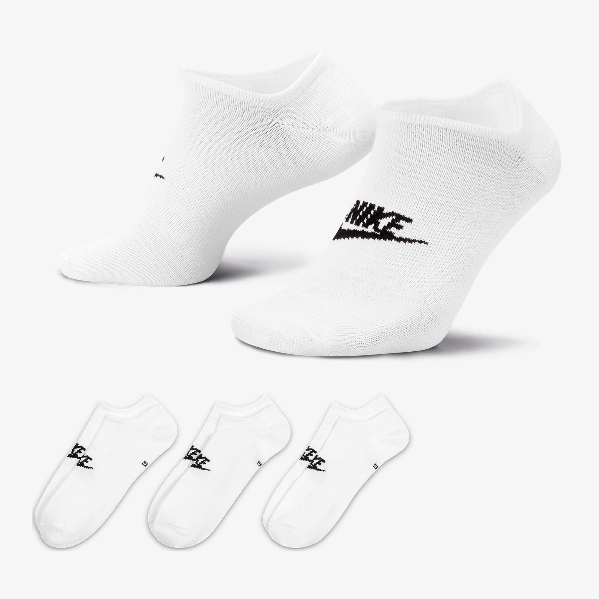  Nike Sportswear Everyday Essential Unisex 3'lü Beyaz Çorap