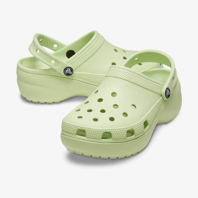 Crocs Classic Platform Clog Kadın Yeşil Terlik