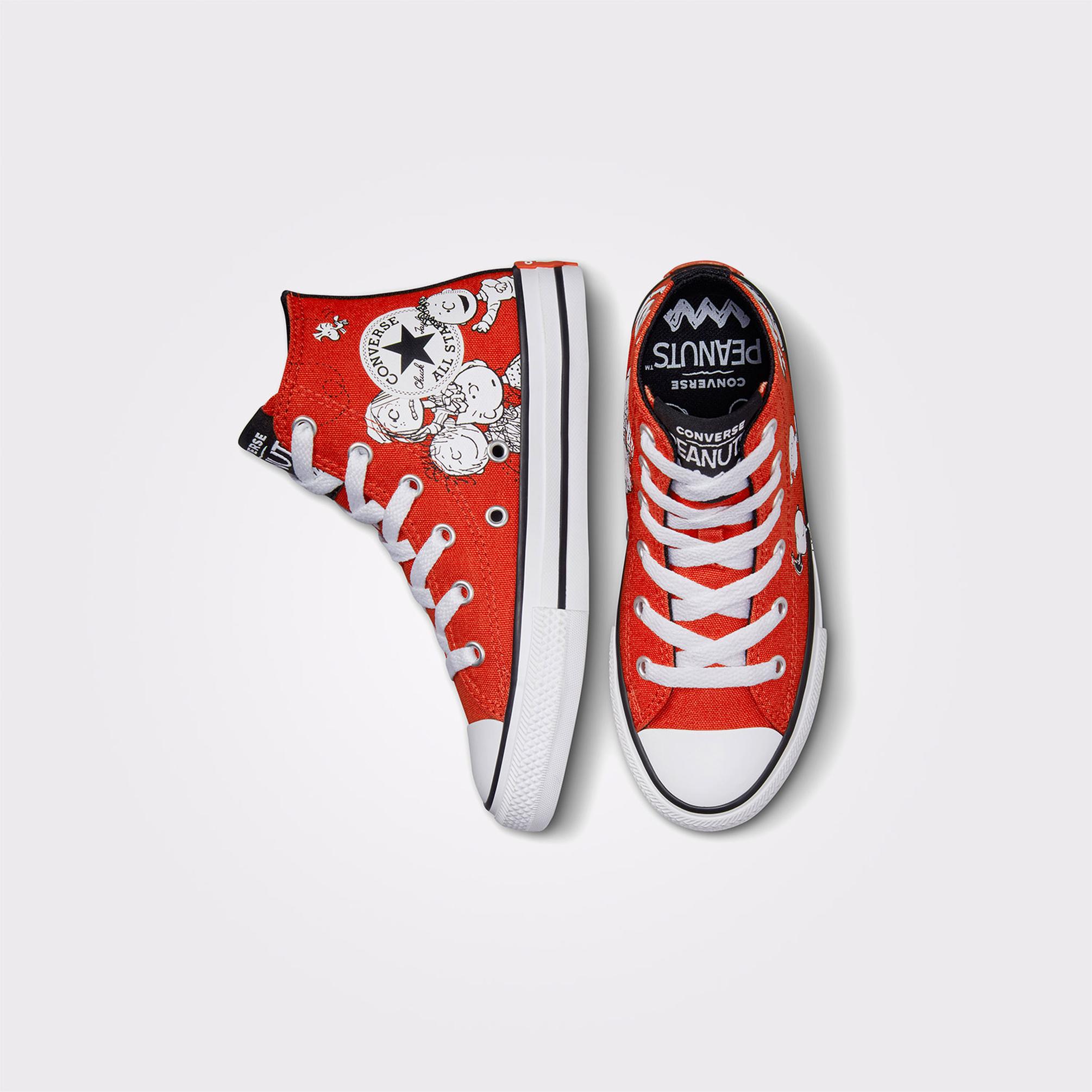  Converse x Peanuts Chuck Taylor All Star Çocuk Kırmızı Sneaker