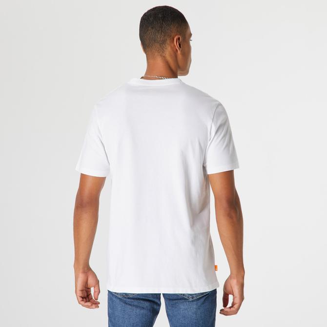  Timberland Ss Branded Linear Erkek Beyaz T-Shirt