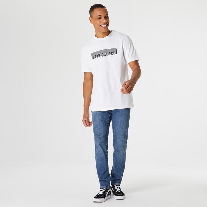  Timberland Ss Branded Linear Erkek Beyaz T-Shirt