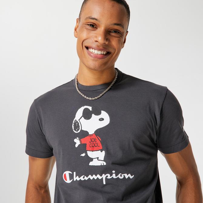  Champion X Peanuts Erkek Siyah T-Shirt