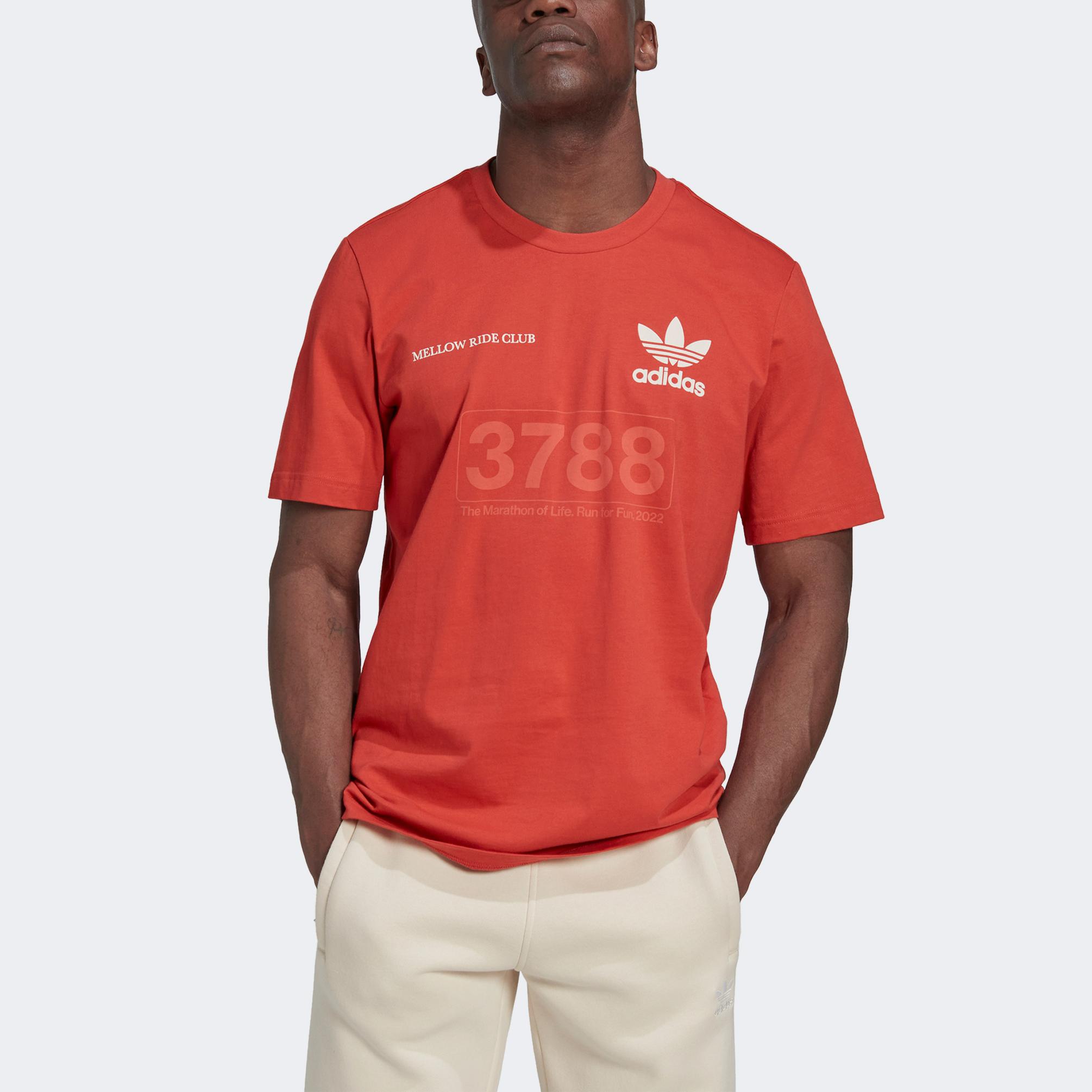  adidas Graphics Mellow Ride Club Erkek Kırmızı T-Shirt