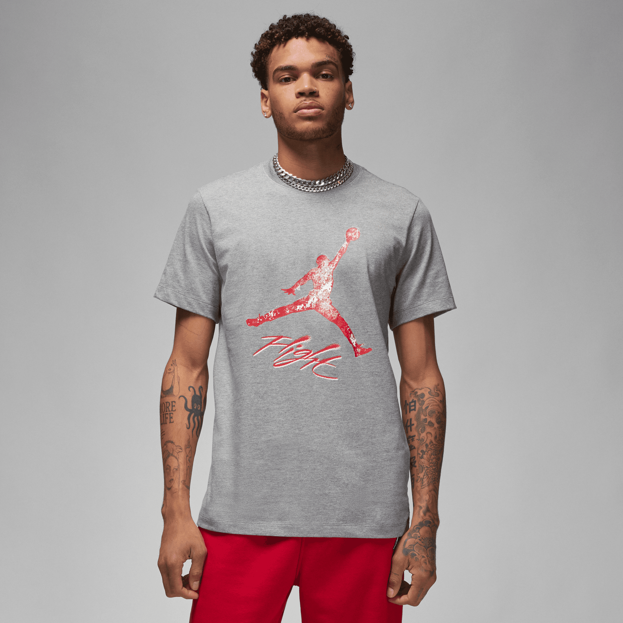 Jordan Essentials Jumpman Erkek Gri T-Shirt