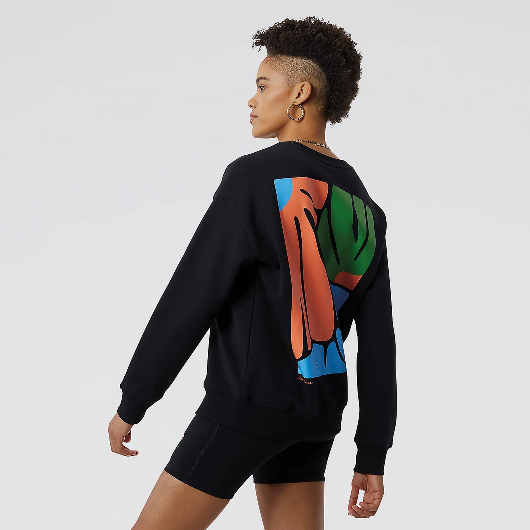  New Balance Athletics Kim Van Vuuren Kadın Siyah Sweatshirt