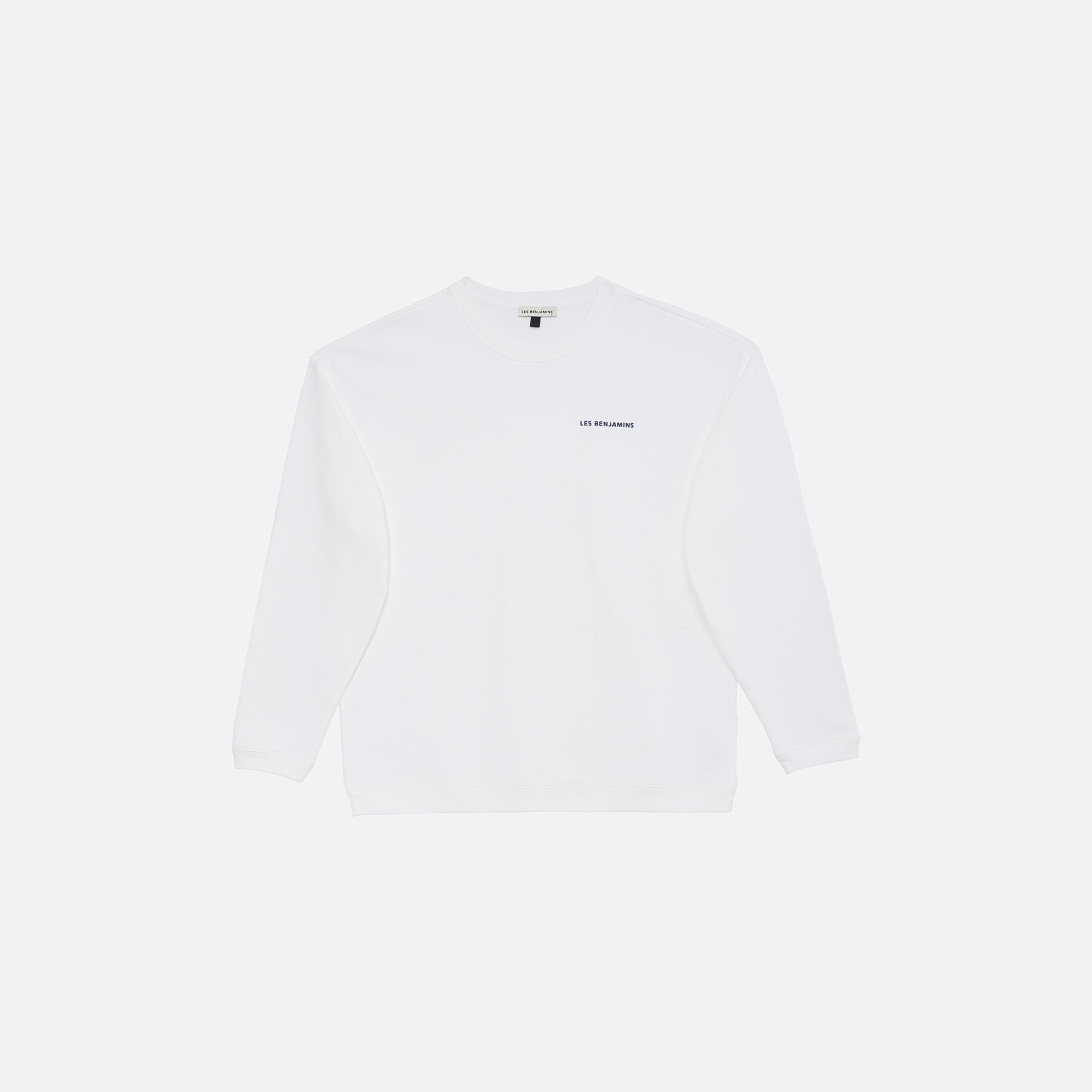  Les Benjamins Essentials Erkek Beyaz Sweatshirt