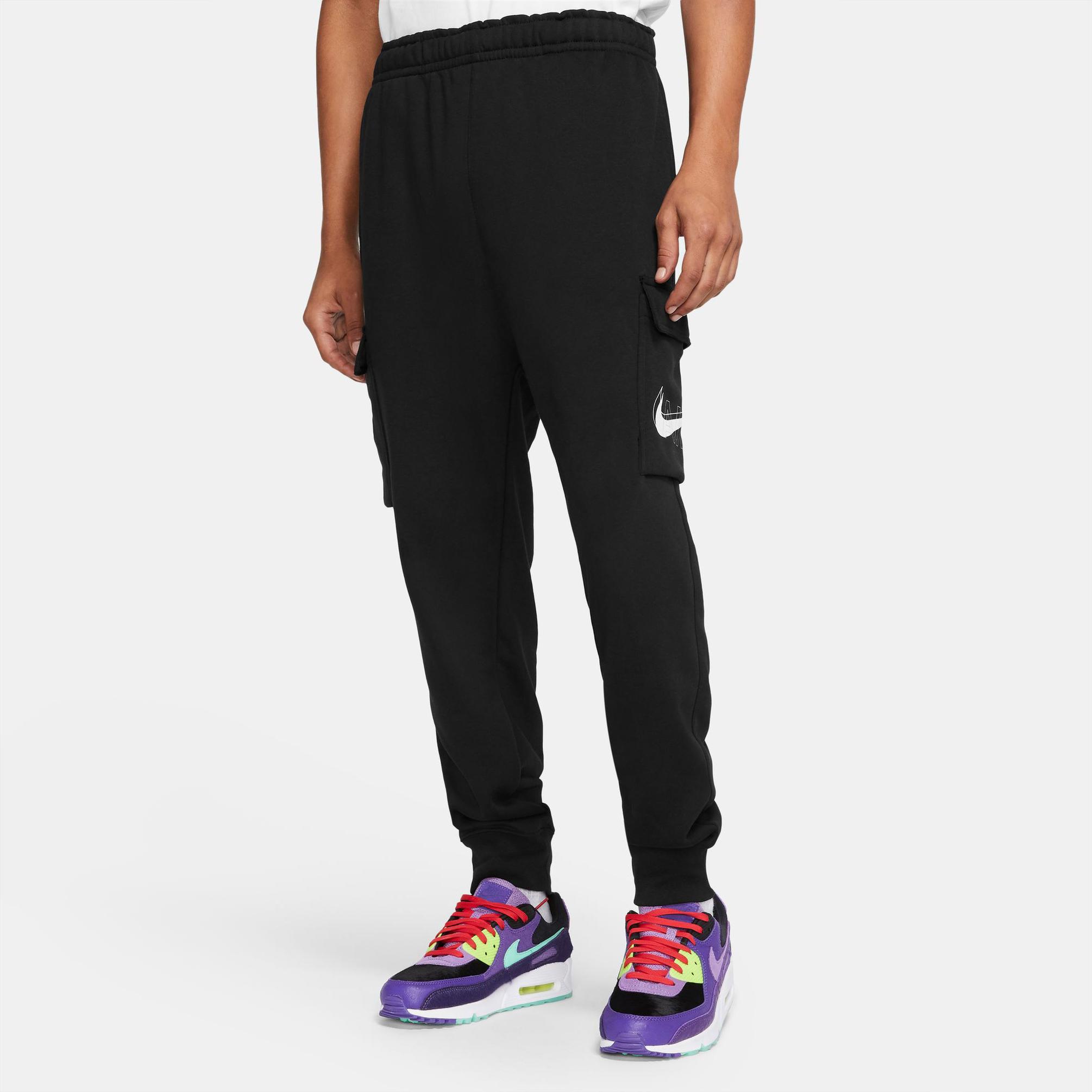  Nike Sportswear Cargo Air Print Pack Erkek Siyah Eşofman Altı