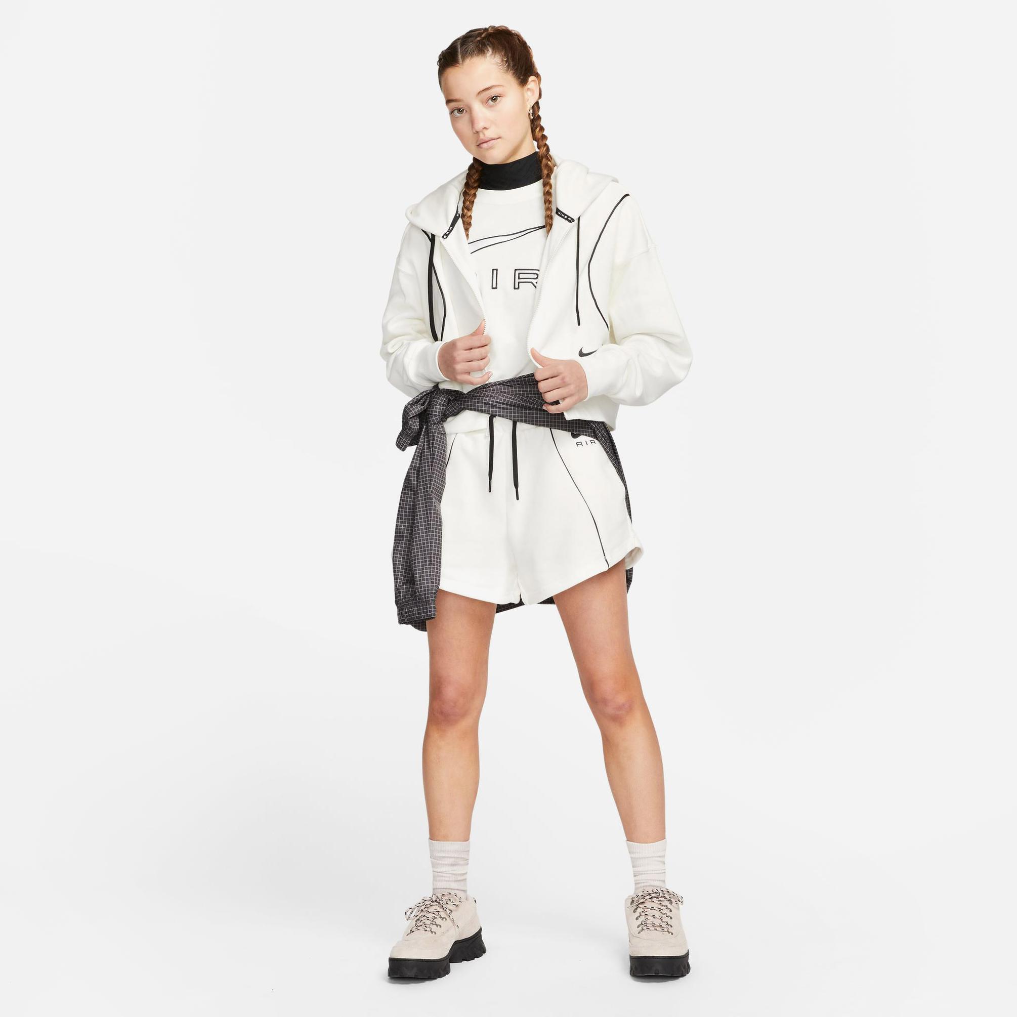 Nike Sportswear Air Fleece Kadın Beyaz Sweatshirt