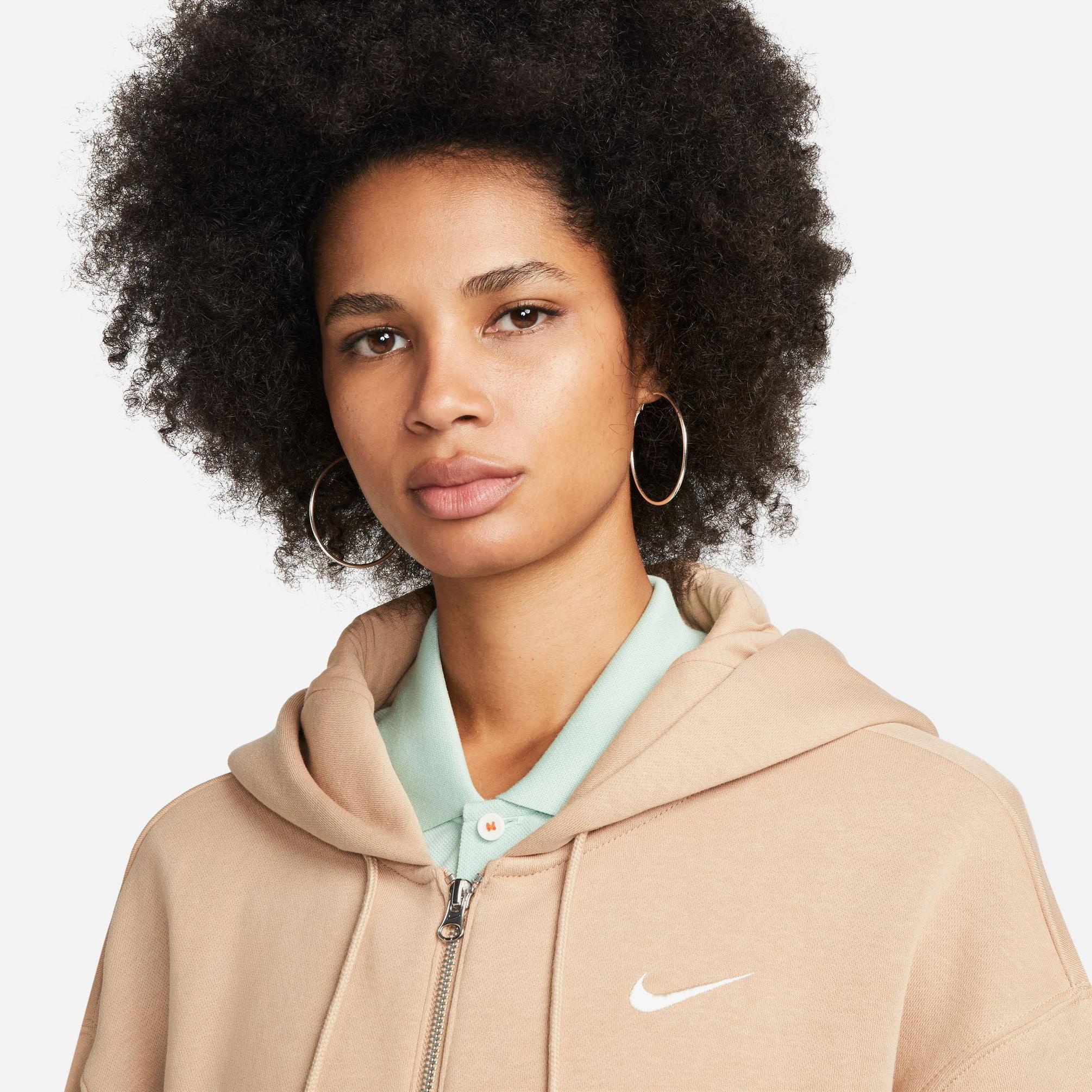  Nike Sportswear Phoenix Fleece Kadın Kahverengi Eşofman Üstü
