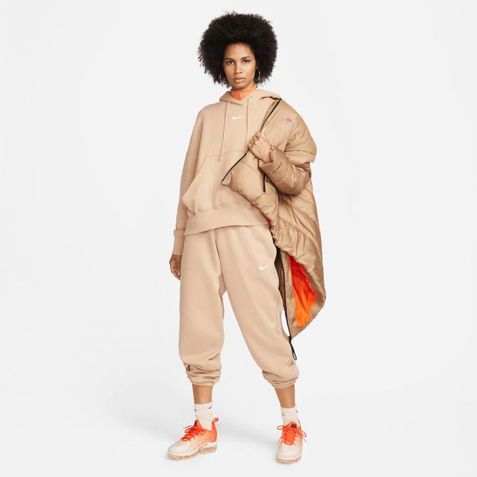  Nike Sportswear Phoenix Fleece Oversize Kadın Bej Kapüşonlu Sweatshirt