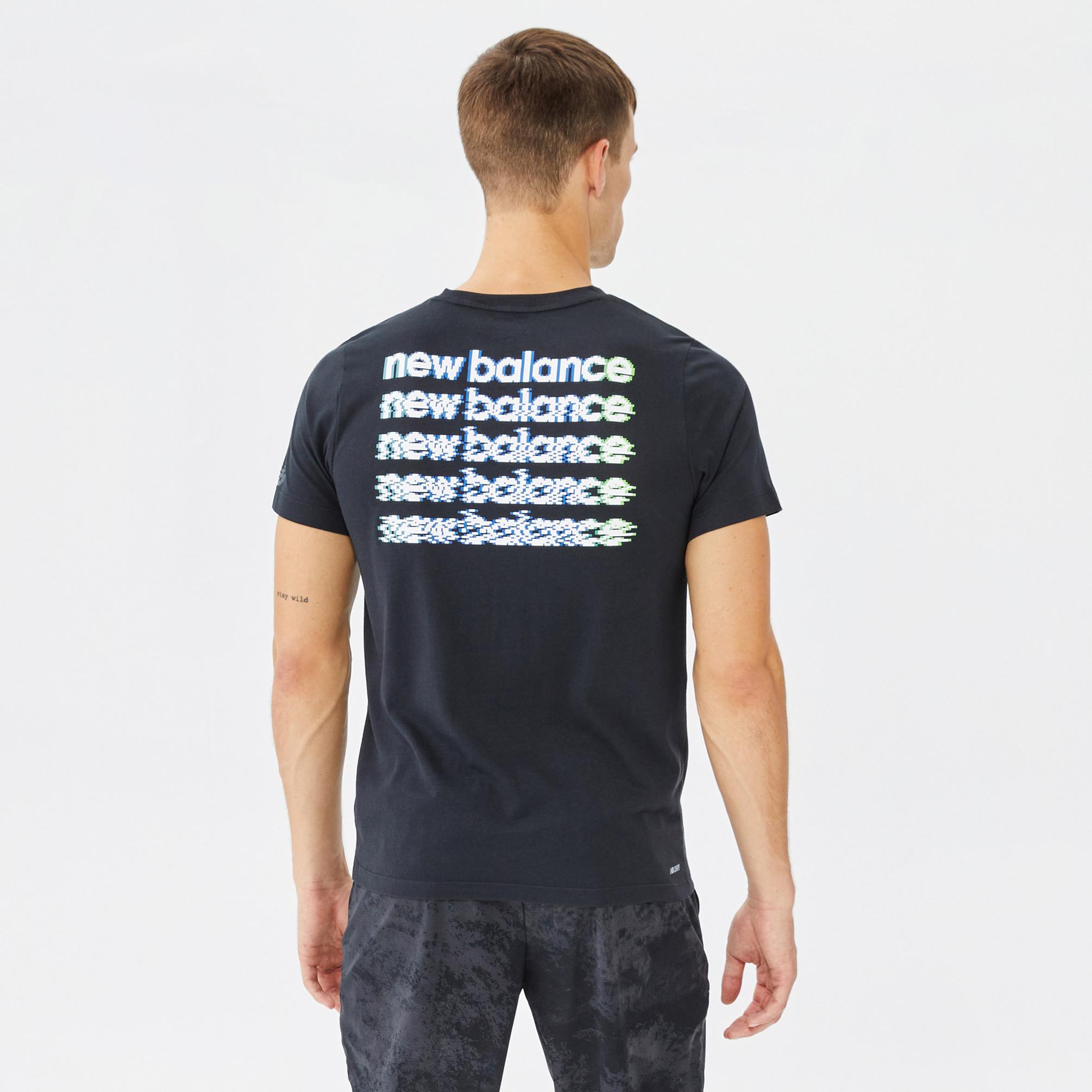  New Balance Solid Erkek Lacivert T-Shirt