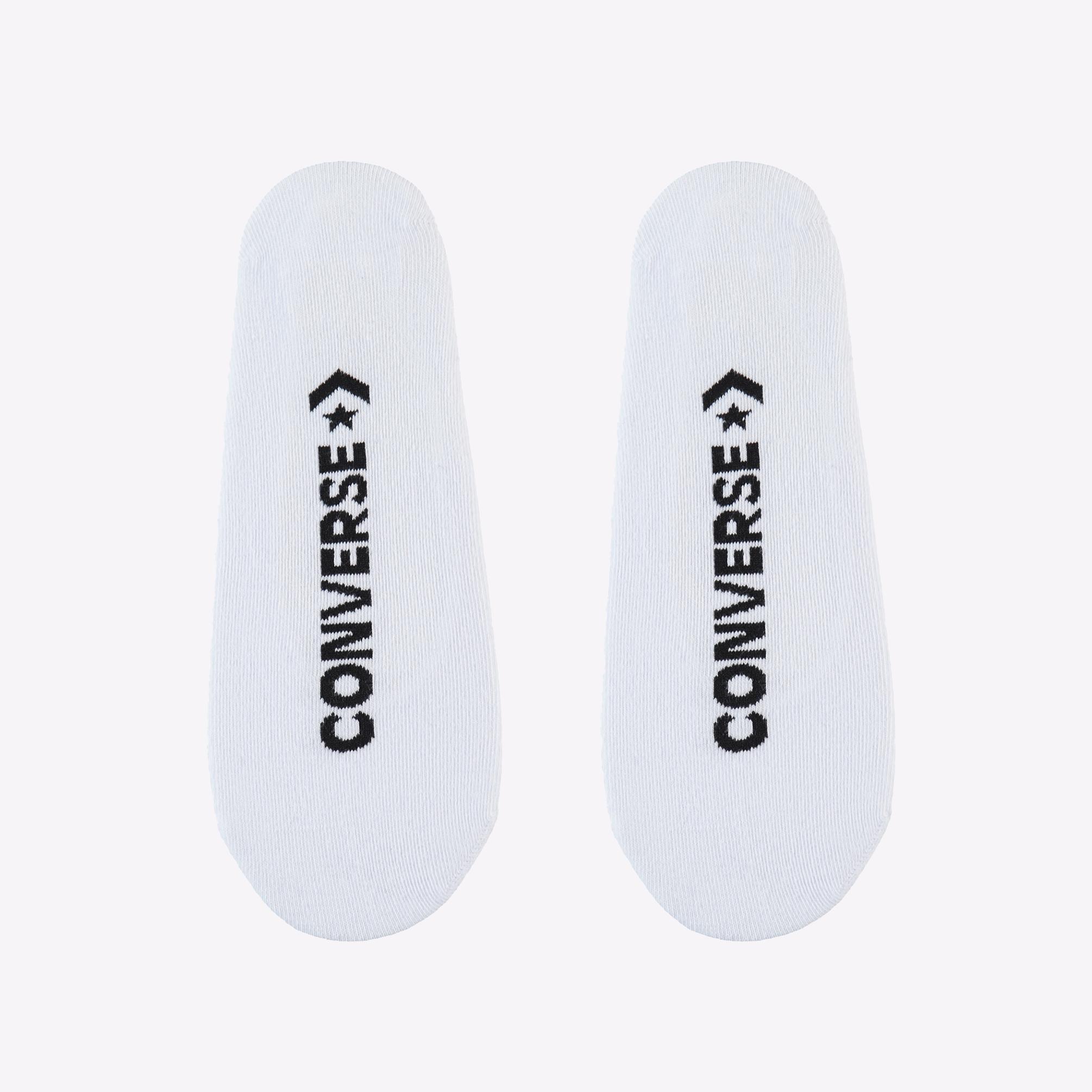  Converse Footie Flat Knit 2'li Erkek Beyaz Çorap