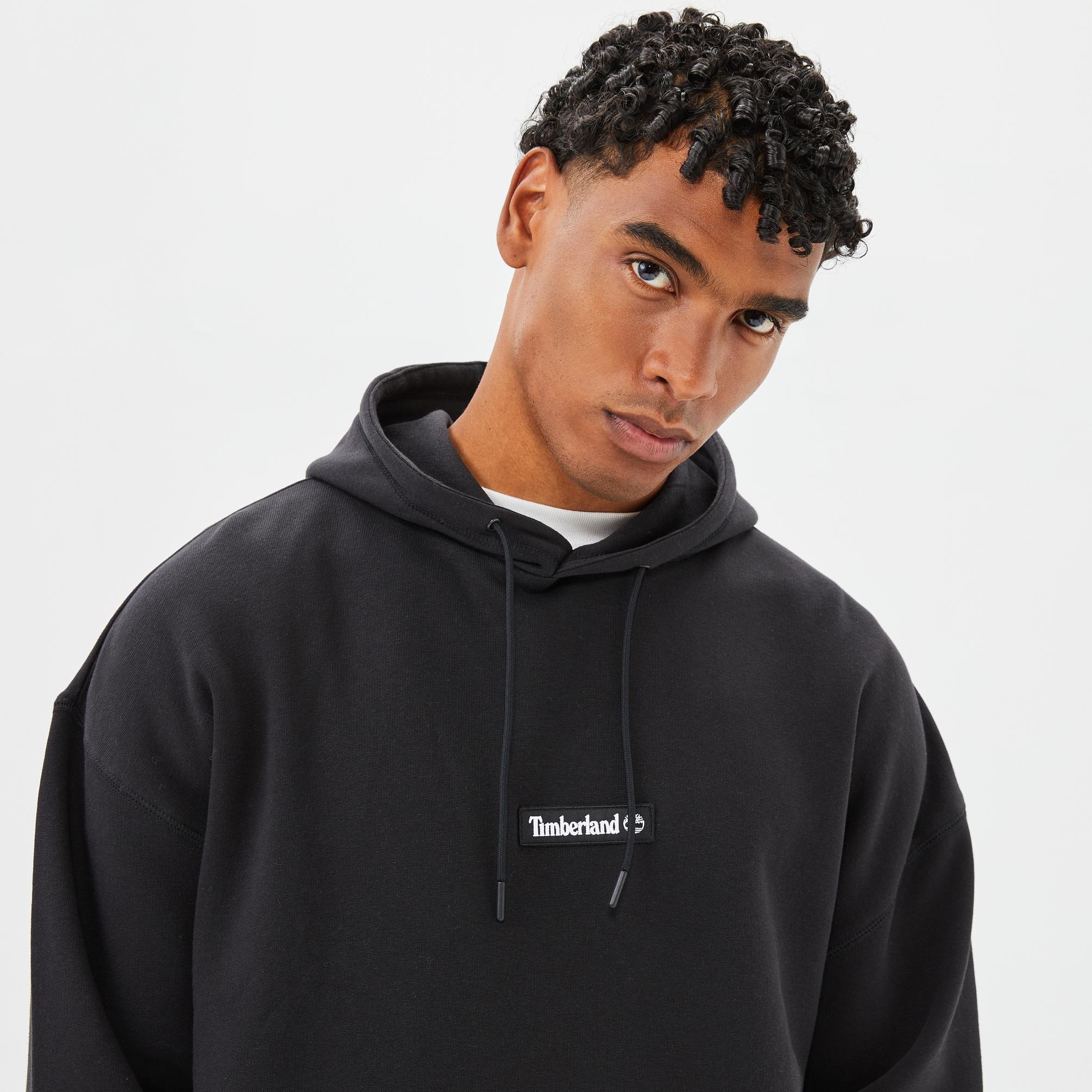  Timberland AOP hoodie Erkek Siyah Sweatshirt