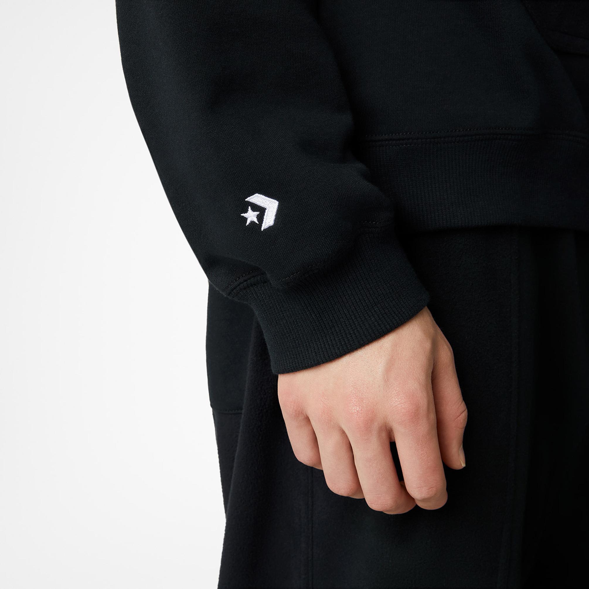  Converse Utility Pocket Pullover Erkek Siyah Sweatshirt