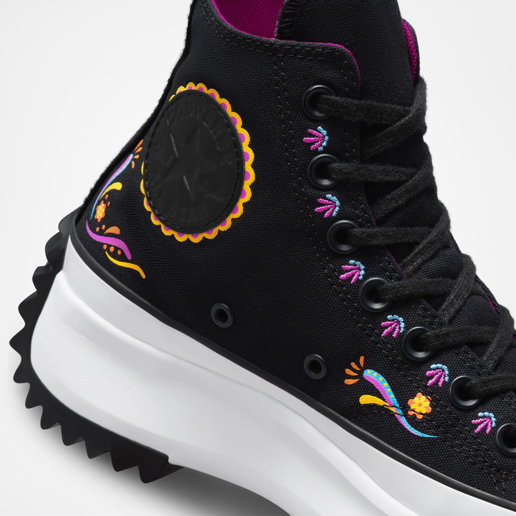  Converse x Day of the Dead Star Hike Platform Kadın Siyah Sneaker