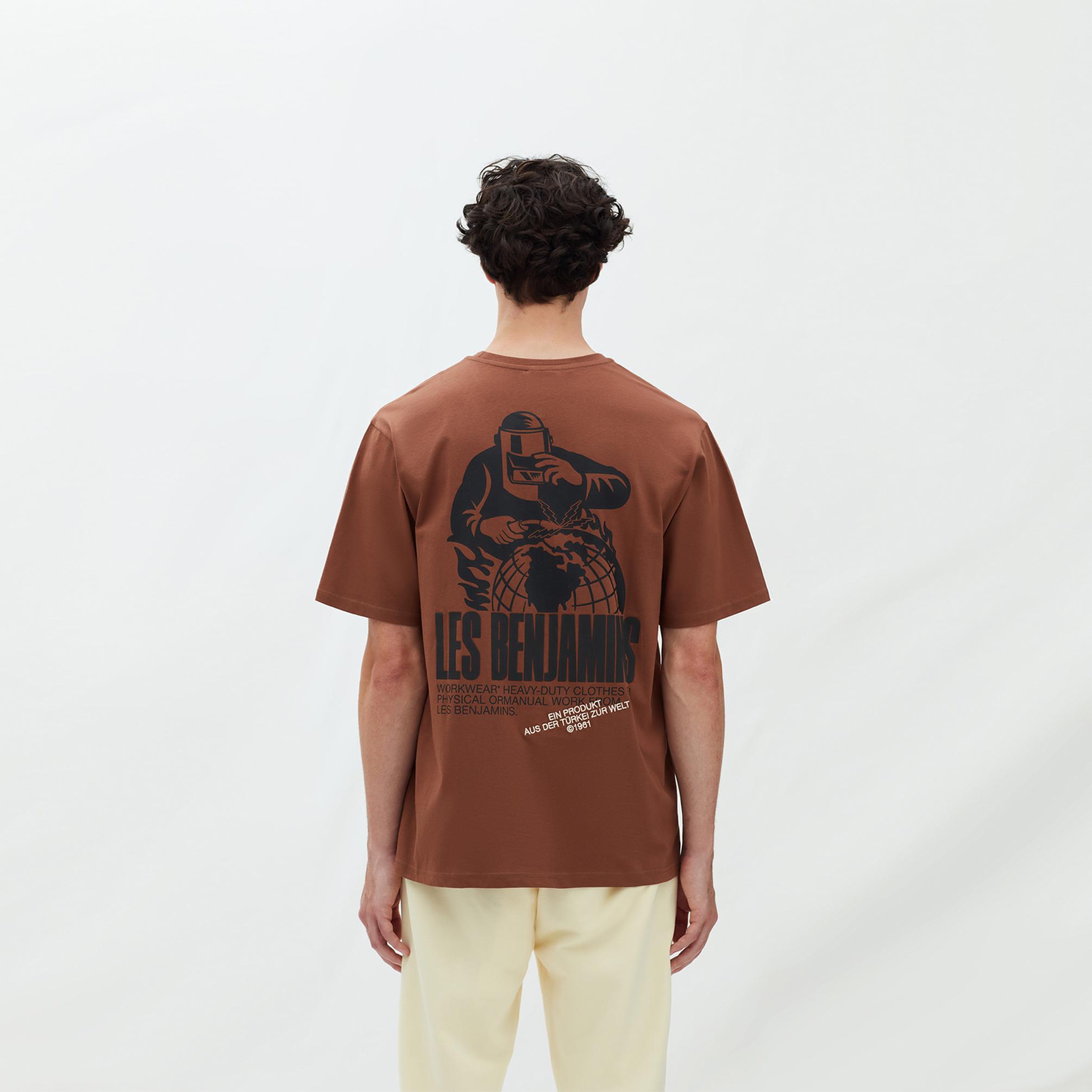  Les Benjamins Exclusives Erkek Kahverengi T-Shirt