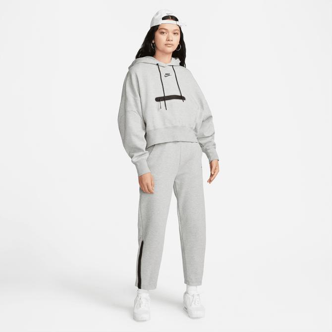  Nike Sportswear Tech Fleece Ekstra Kadın Kapüşonlu Gri Hoodie