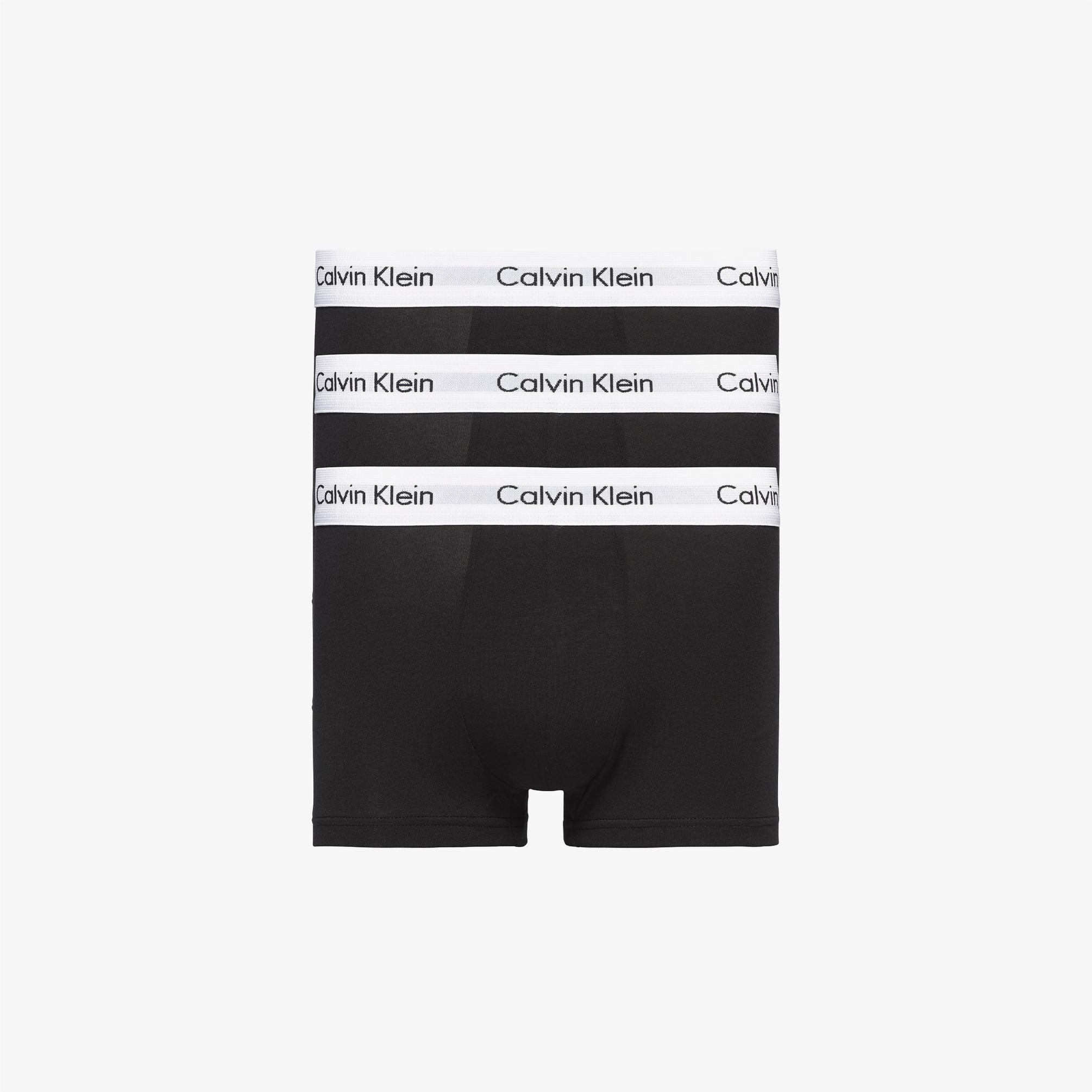  Calvin Klein 3'lü Low Rise Trunks Taille Basse Pack Erkek Siyah Boxer