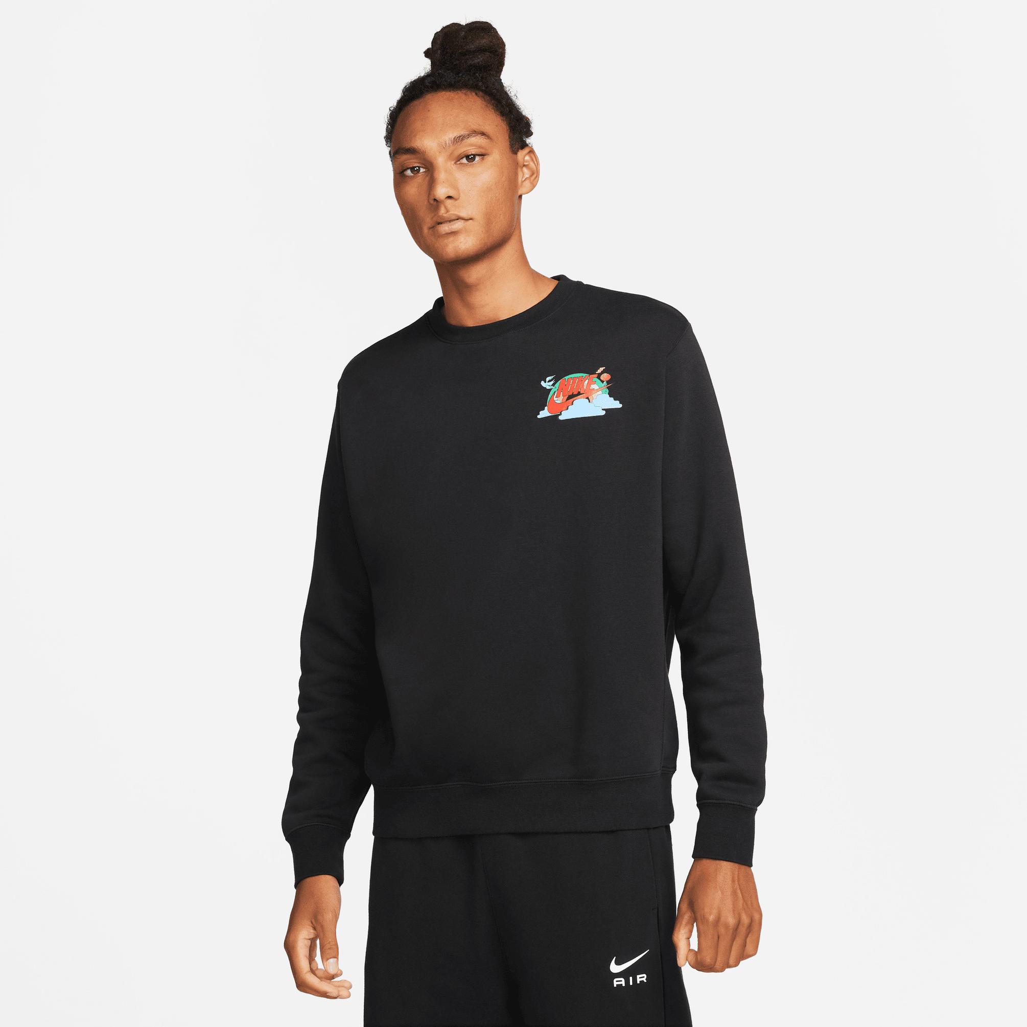  Nike Crewneck Erkek Siyah Sweatshirt