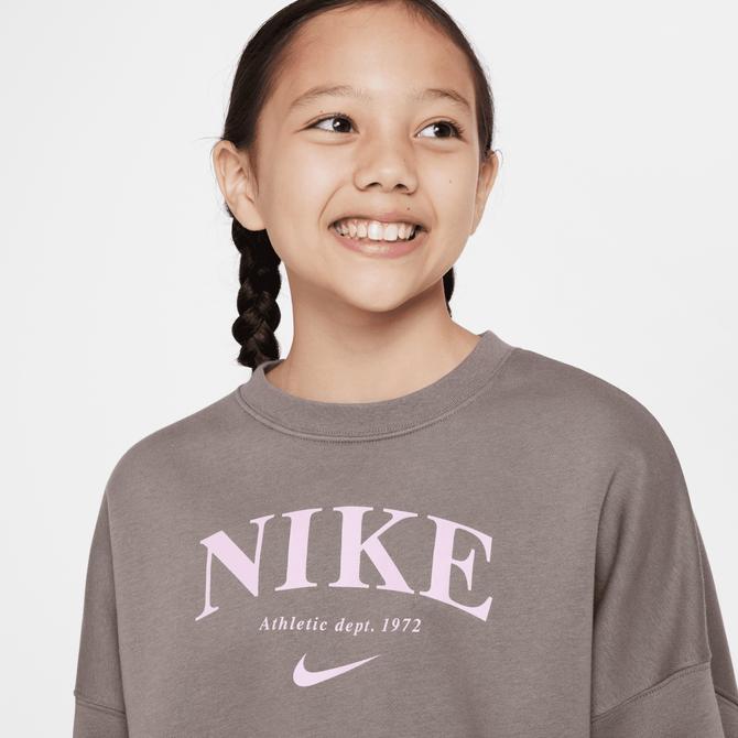 Nike Sportswear Trend Fleece Genç Çocuk Koyu Gri Sweatshirt
