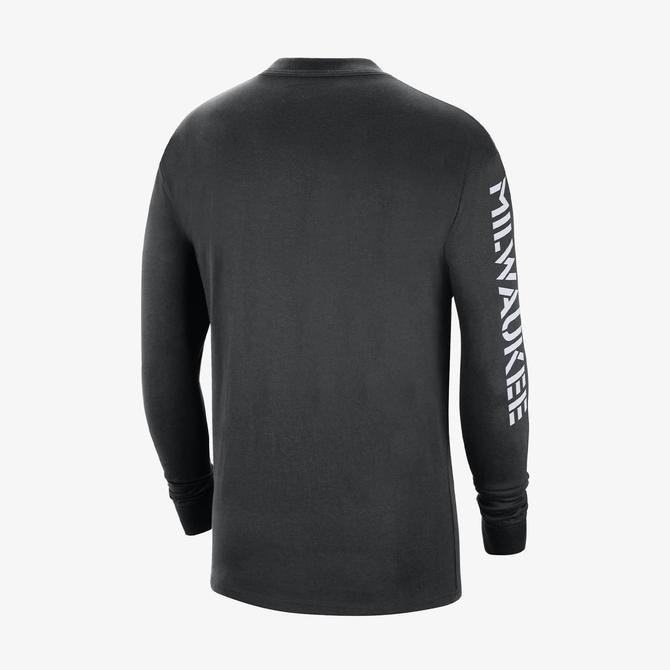  Nike Milwaukee Bucks Erkek Siyah/Gri/Gümüş Sweatshirt
