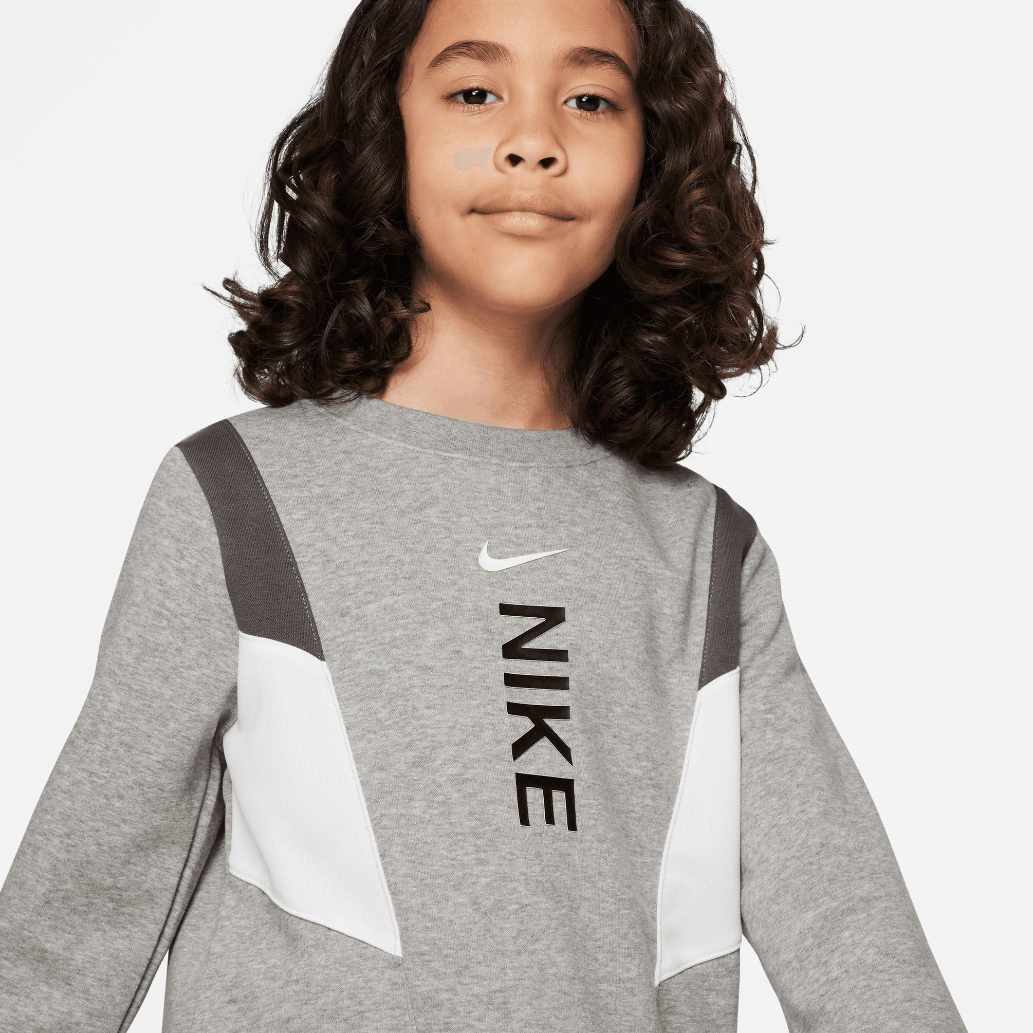  Nike Hybrid Fleece Çocuk Siyah/Gri/Gümüş Sweatshirt