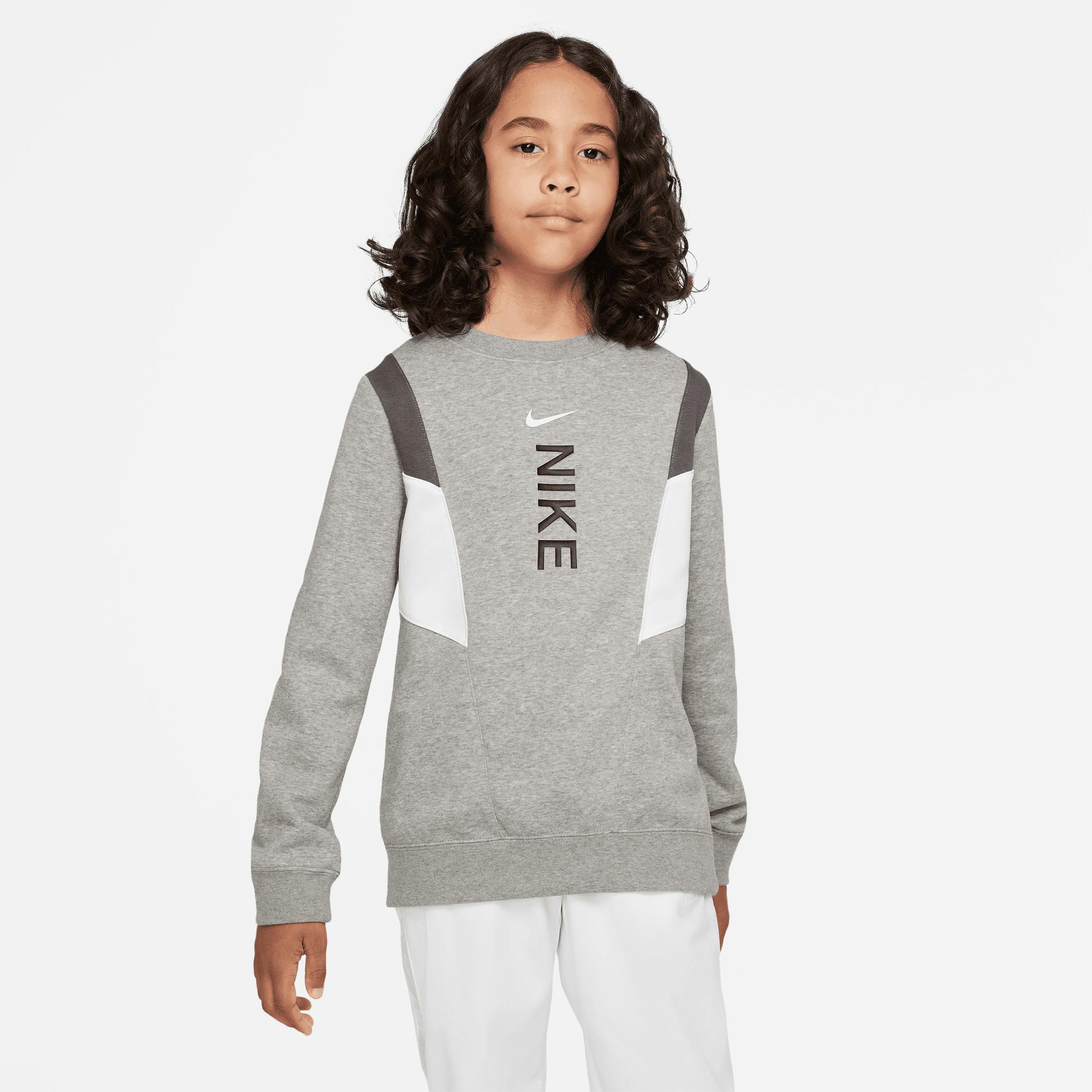  Nike Hybrid Fleece Çocuk Siyah/Gri/Gümüş Sweatshirt