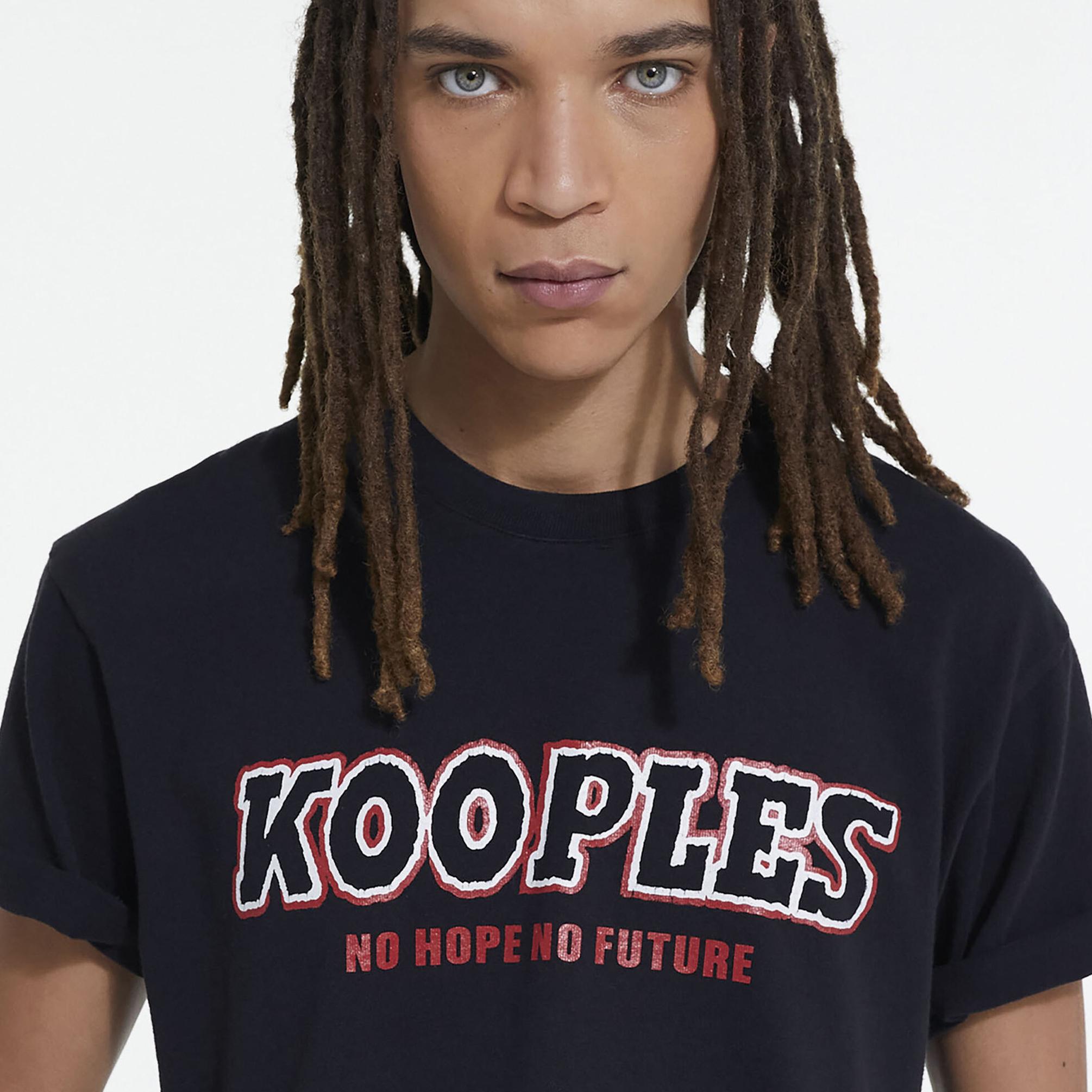  The Kooples Graphic Erkek Siyah T-Shirt
