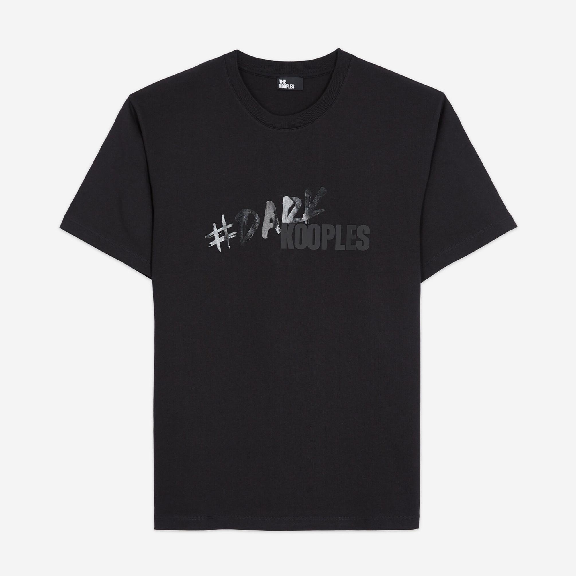  The Kooples Graphic Erkek Siyah T-Shirt