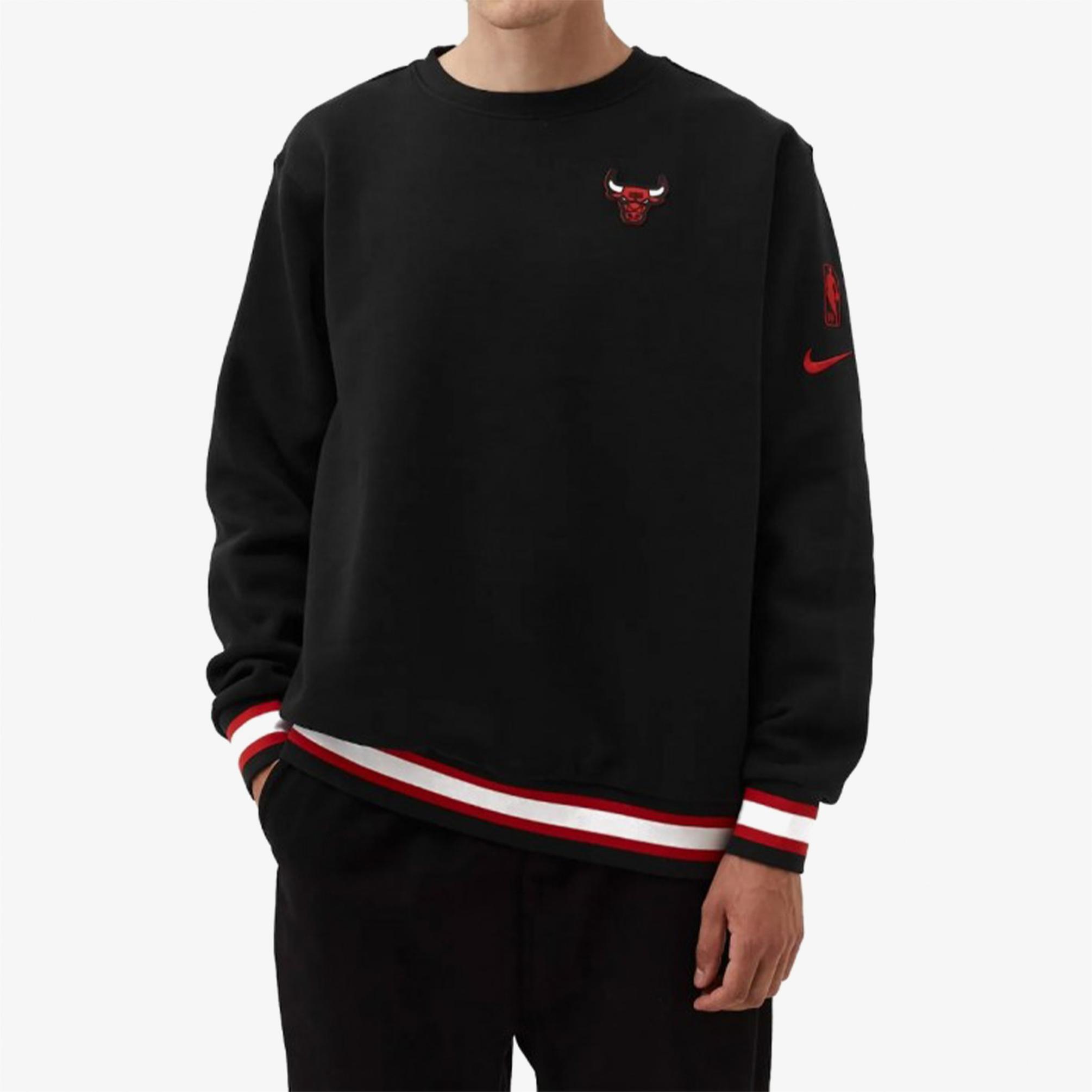  Nike Courtside Chicago Bulls Erkek Siyah Sweatshirt