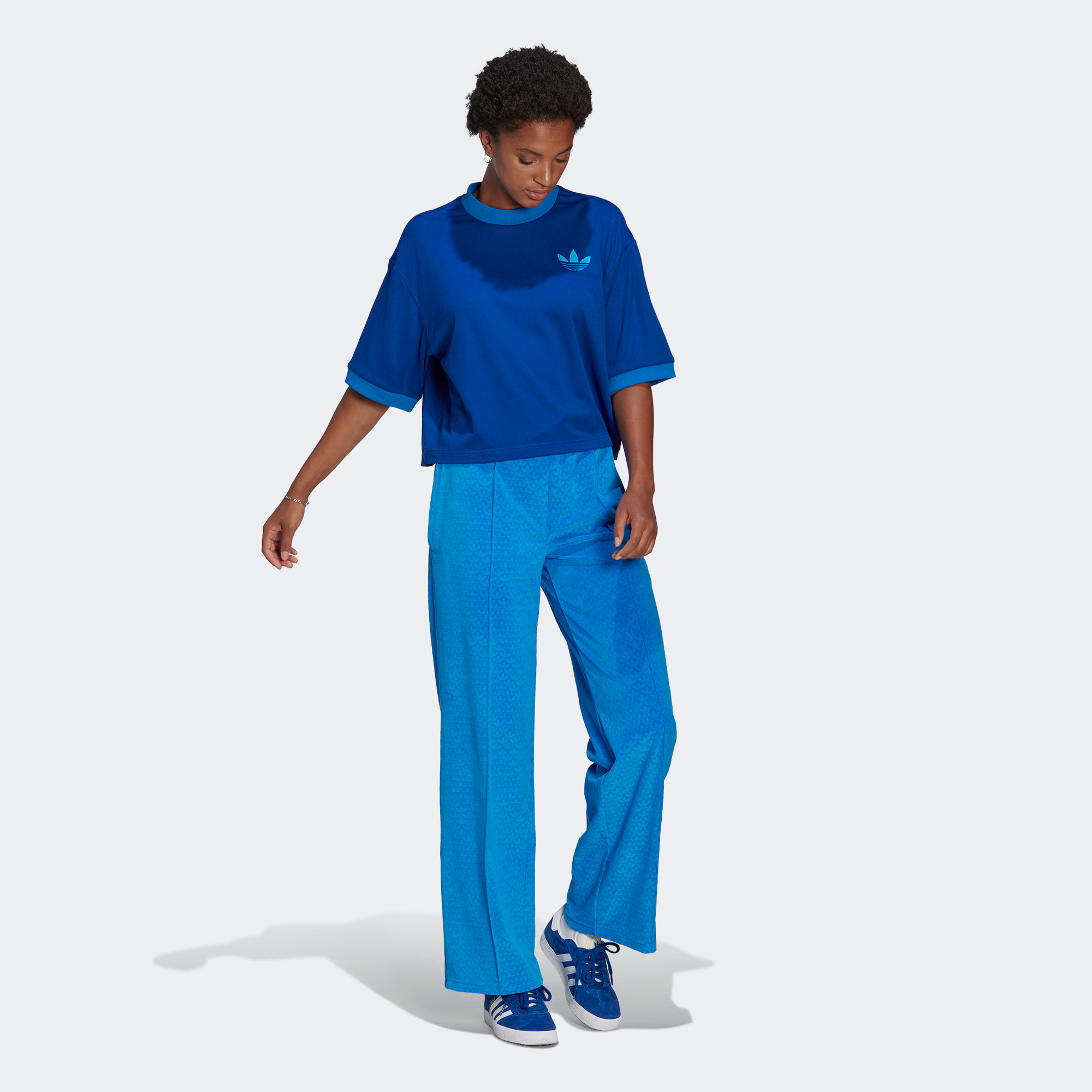 adidas Oversized Kadın Mavi T-Shirt