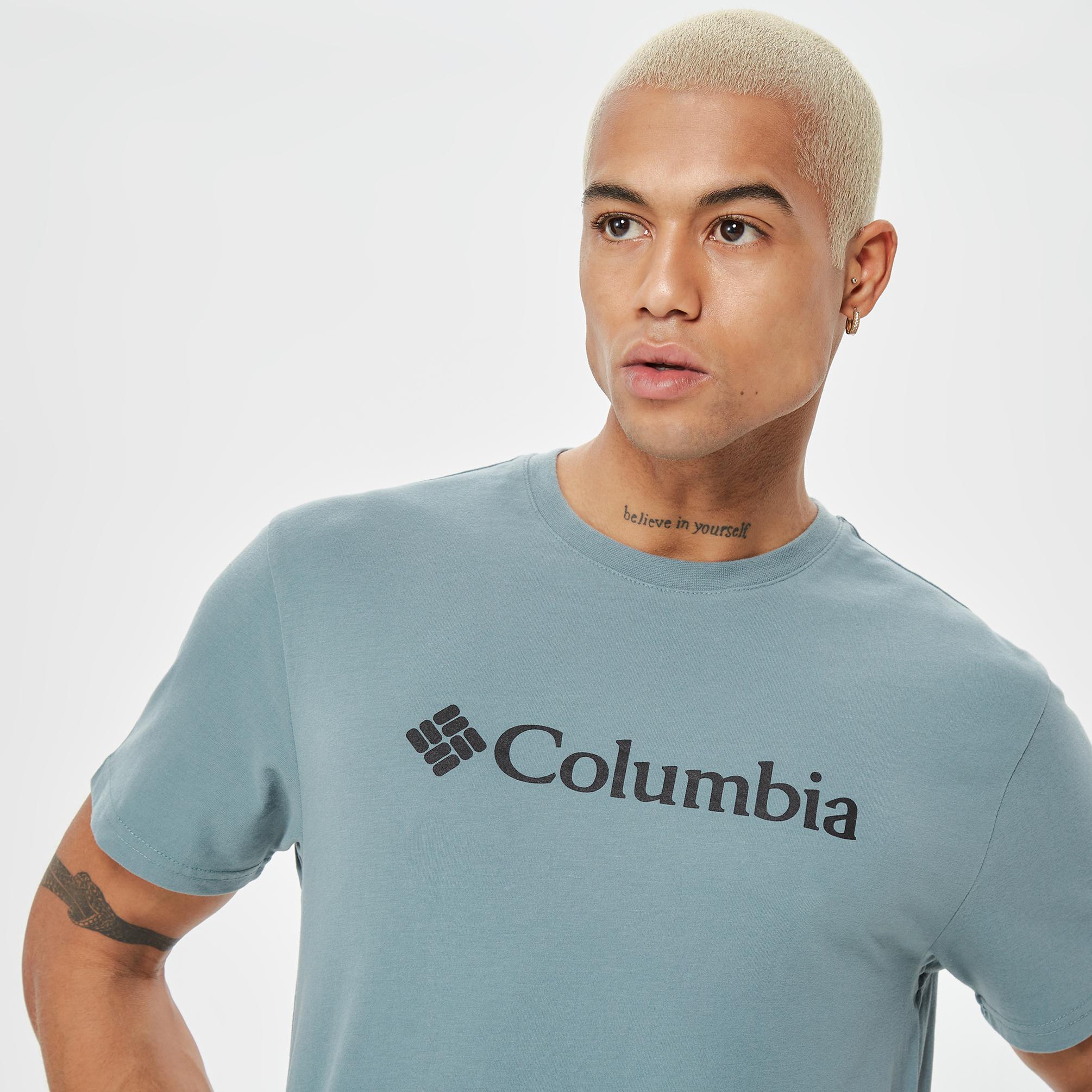  Columbia CSC Basic Logo Brushed Erkek Yeşil T-Shirt