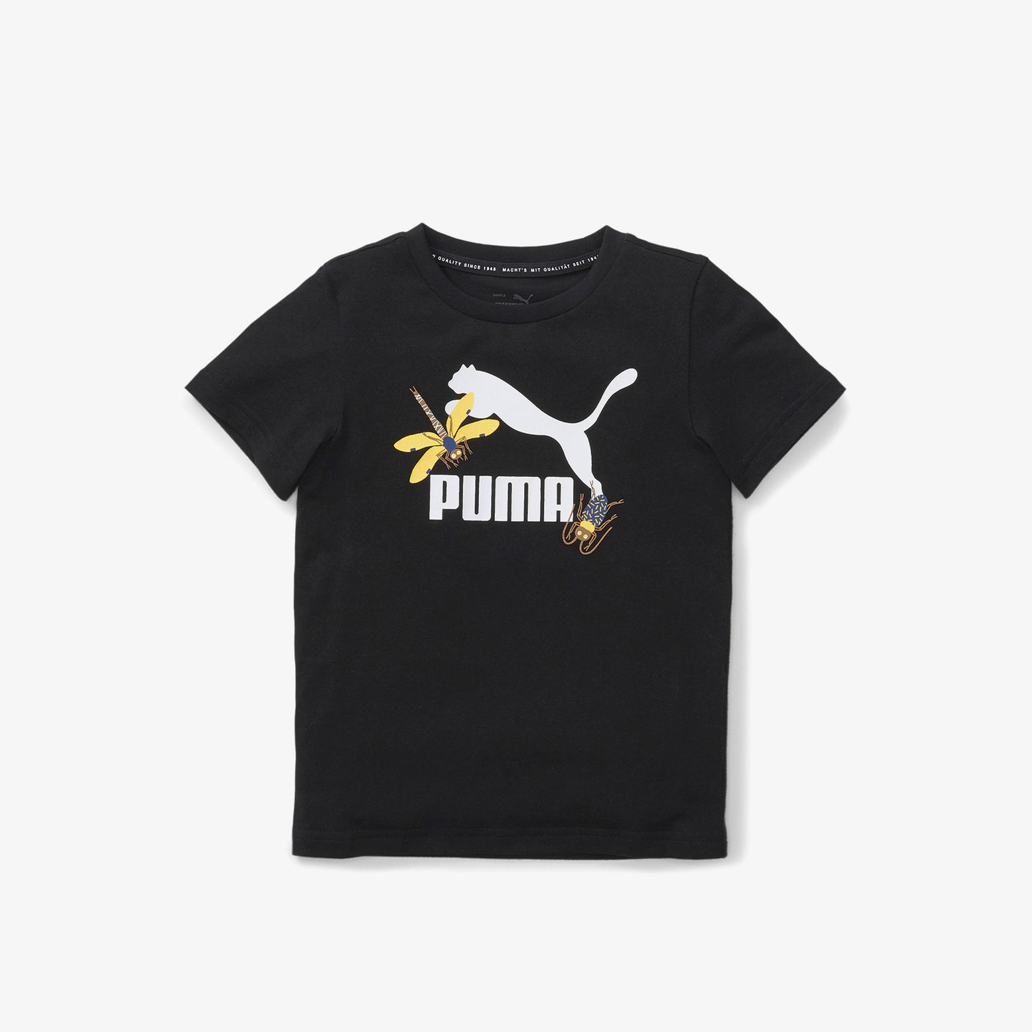  Puma Small World Prime Çocuk Siyah Tshırt