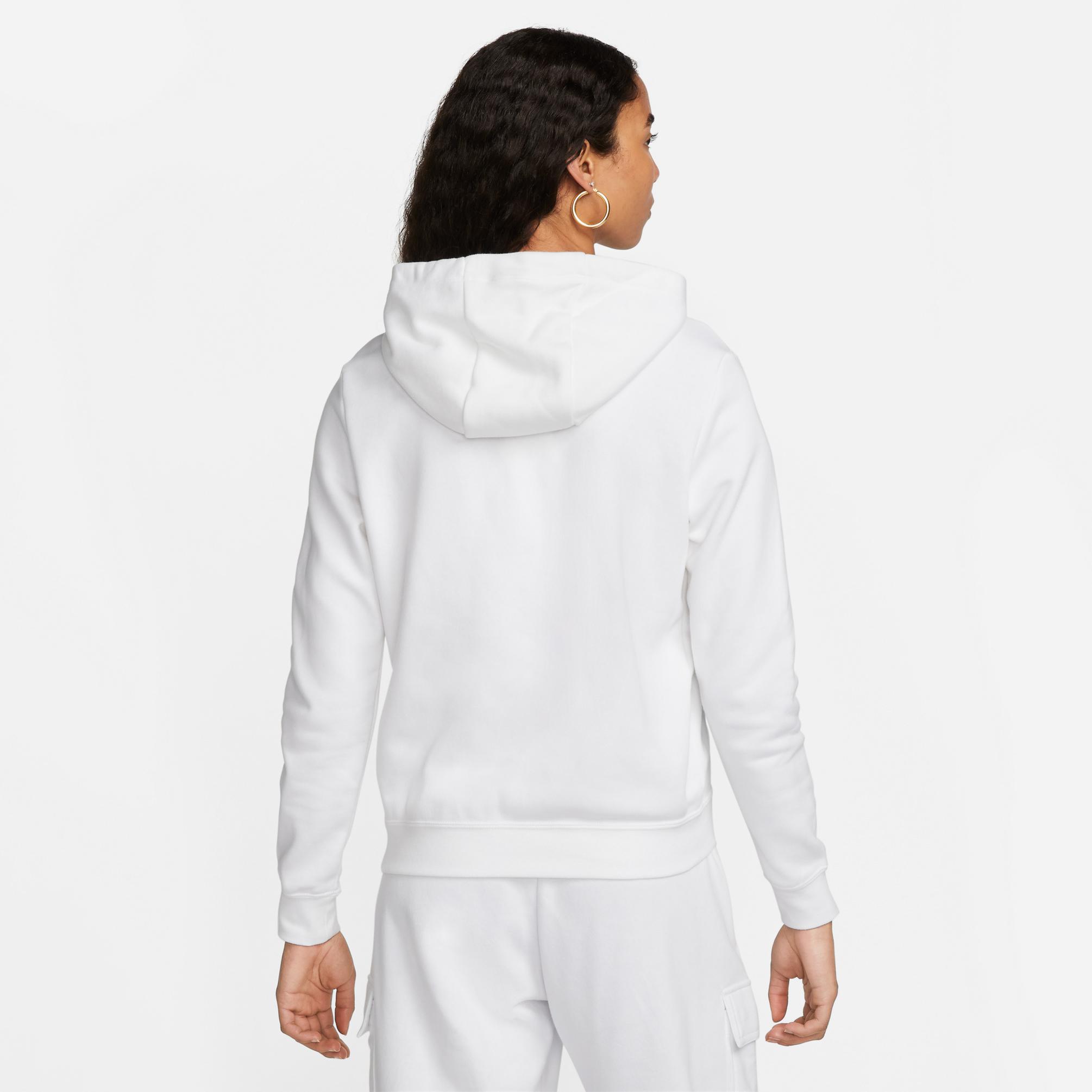  Nike Sportswear Club Fleece Pullover Kadın Beyaz Hoodie