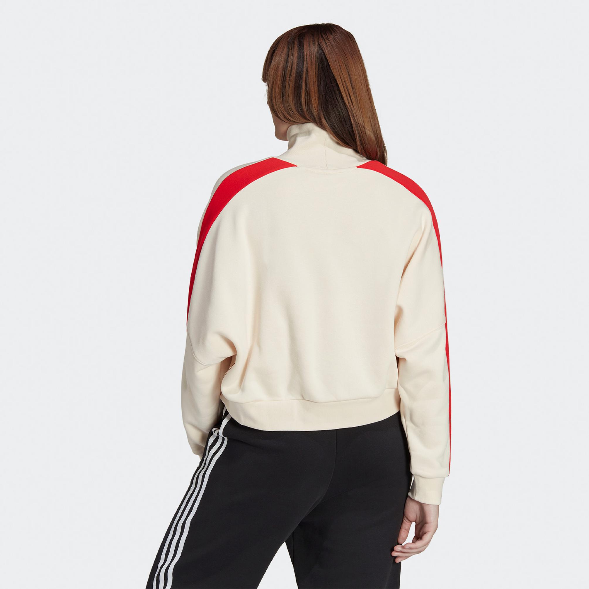  adidas Crew Kadın Beyaz Sweatshirt
