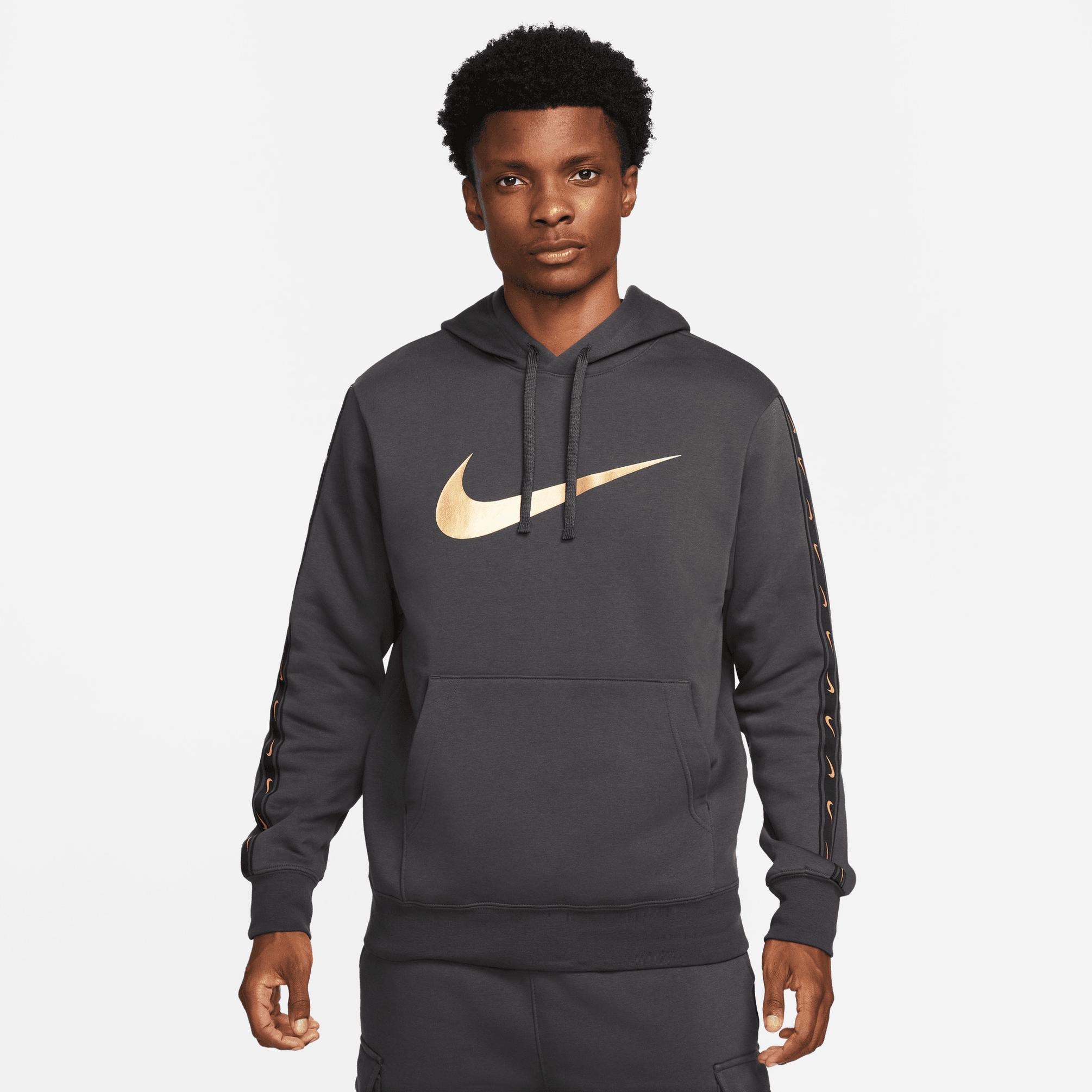  Nike Sportswear Repeat Fleece Pullover Erkek Gri Hoodie