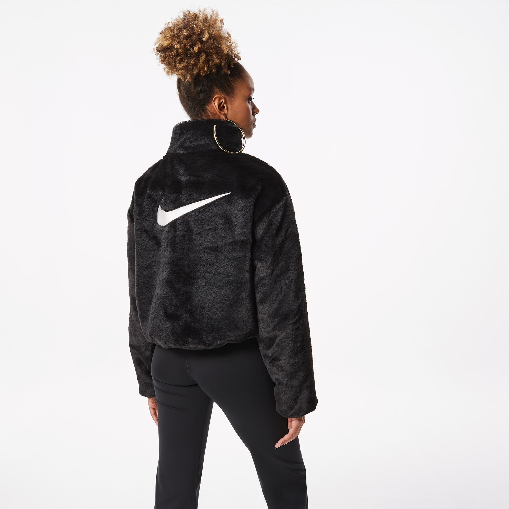  Nike Sportswear Cozy Full Zip Kadın Siyah Mont