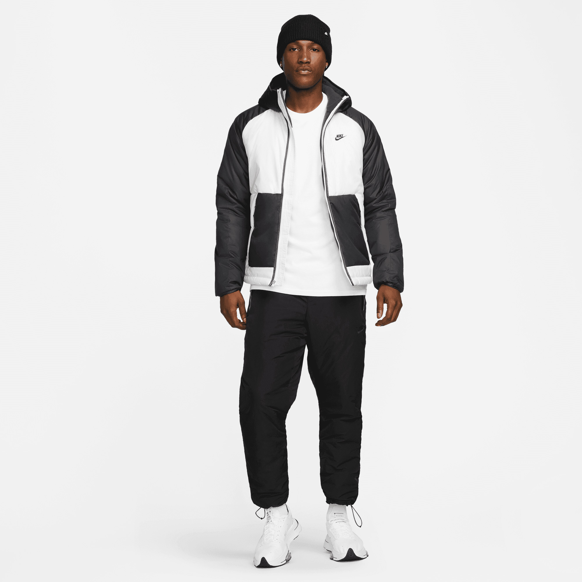 Nike Sportswear Therma Fit Legacy Erkek Siyah/Beyaz Mont