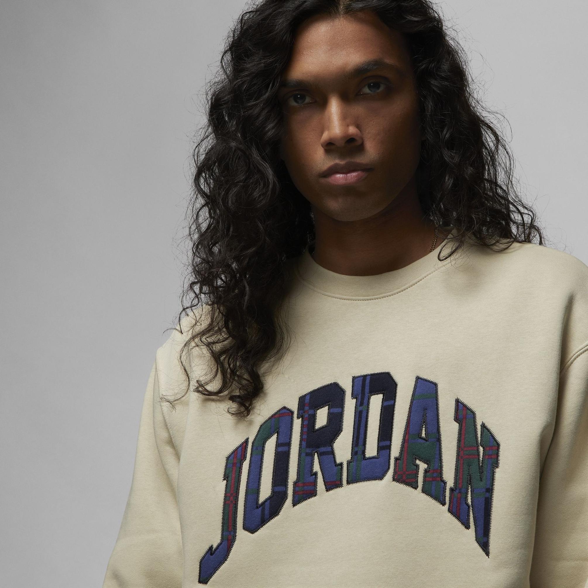 Jordan Essentials Erkek Bej Sweatshirt