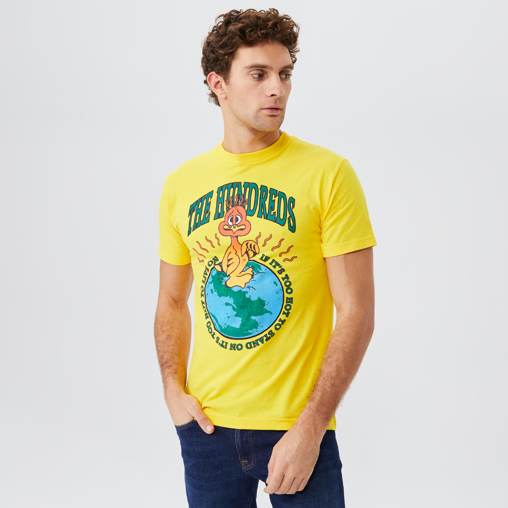 The Hundreds Climate Erkek Sarı T-Shirt