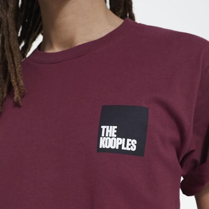 The Kooples Basic Erkek Bordo T-Shirt