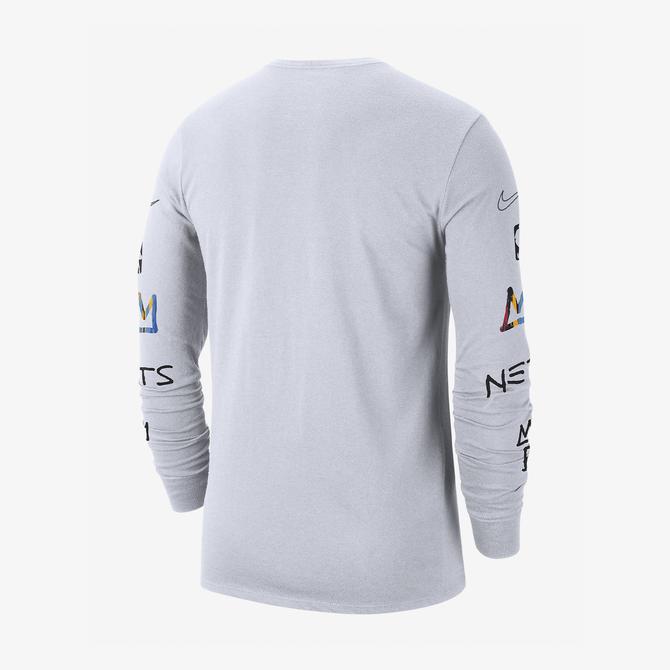  Nike NBA Brooklyn Nets City Edition Erkek Beyaz Sweatshirt