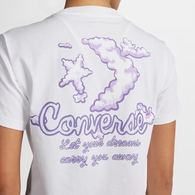  Converse Seasonal Graphic Word Art  Kadın Beyaz T-Shirt