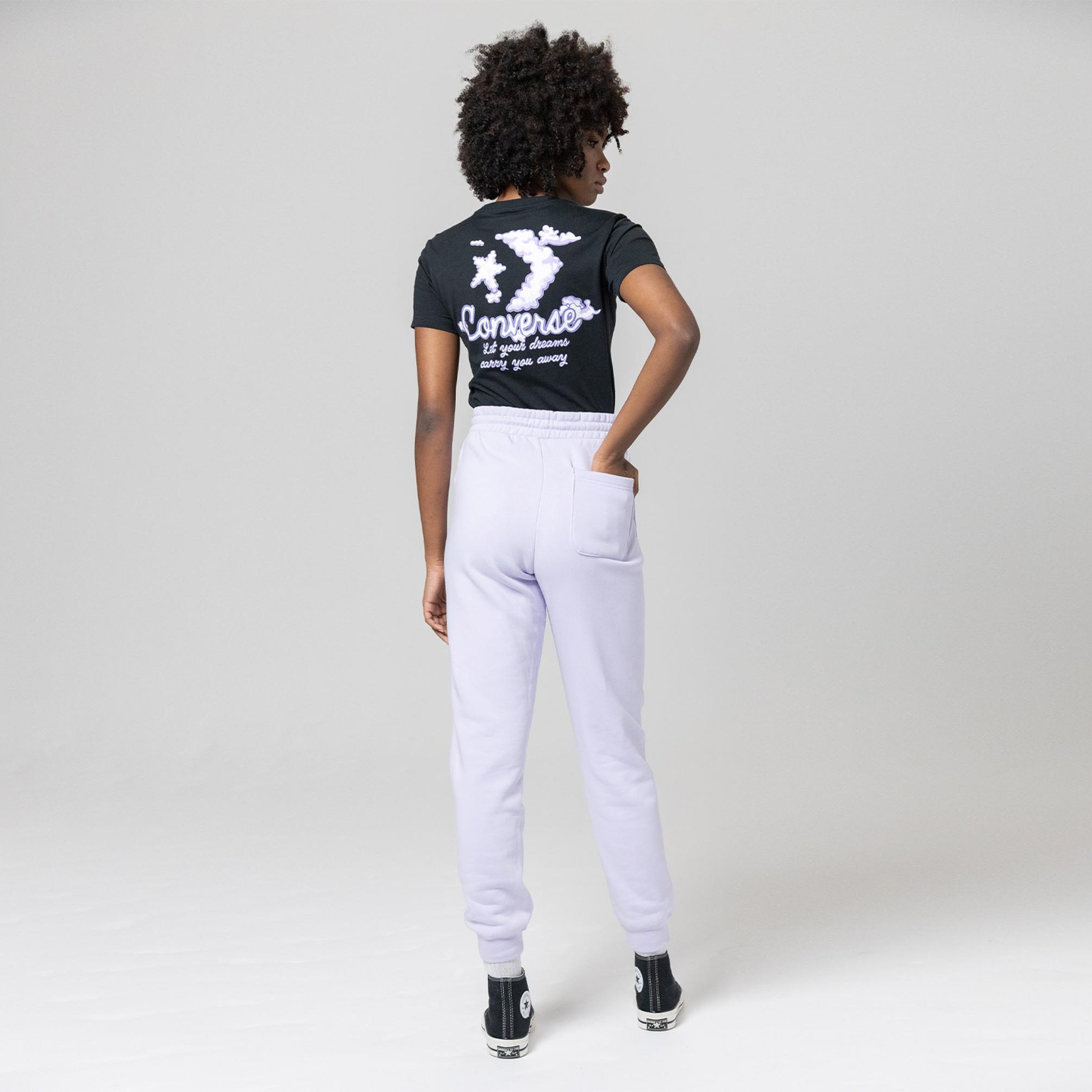  Converse Seasonal Graphic Word Art  Kadın Siyah T-Shirt