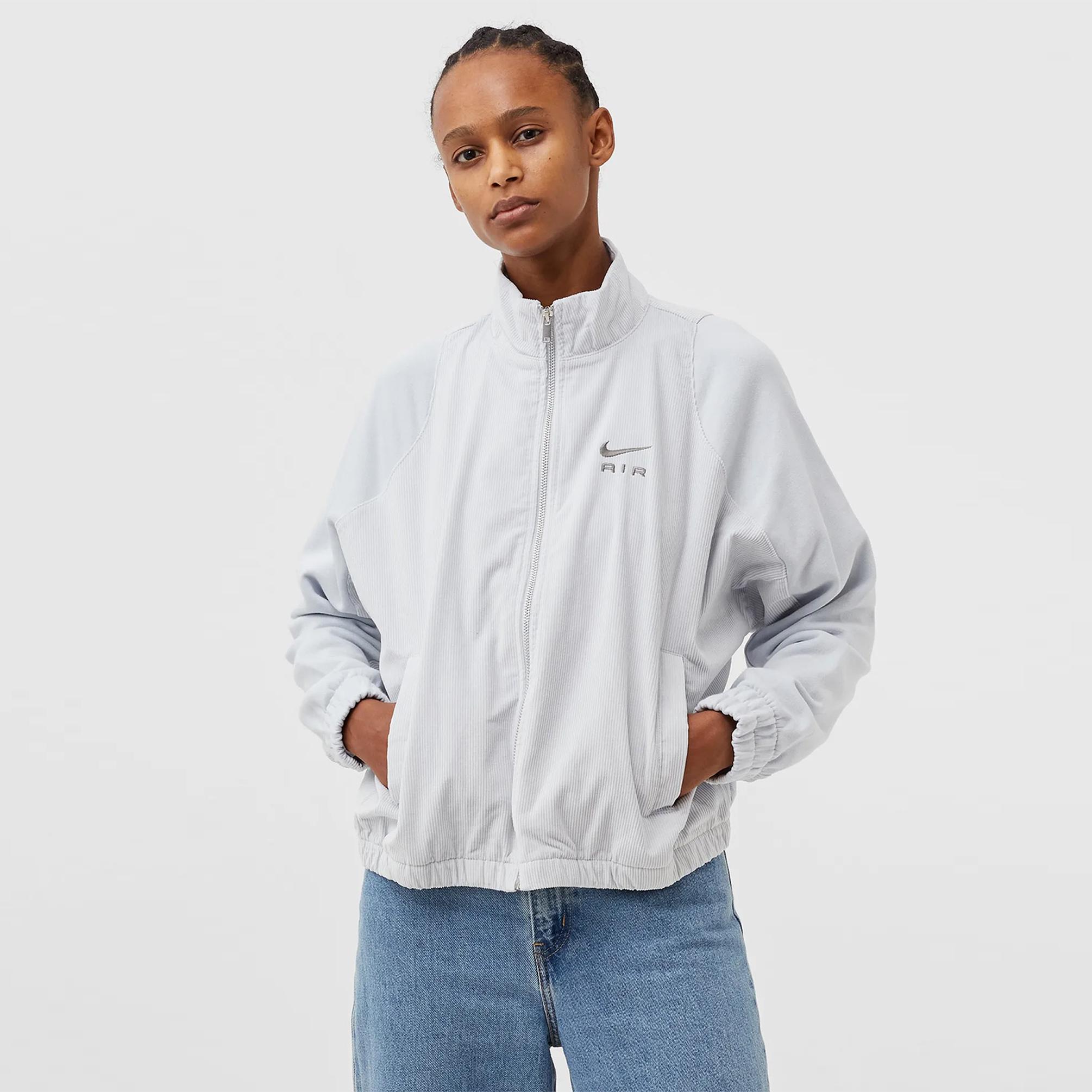  Nike Corduroy Fleece Full-Zip Kadın Gri Ceket