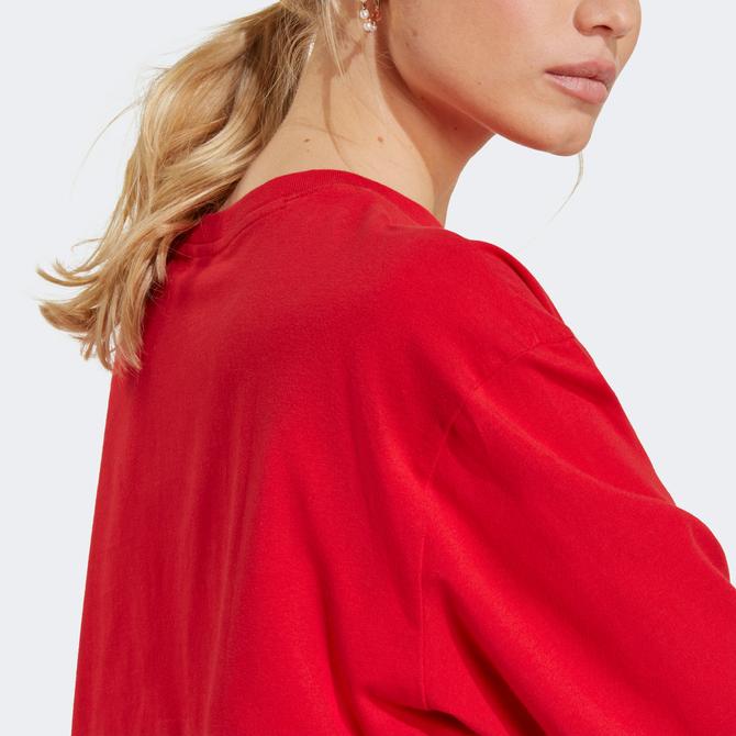  adidas Originals Houndstooth Trefoil Infill Kadın Kırmızı T-Shirt