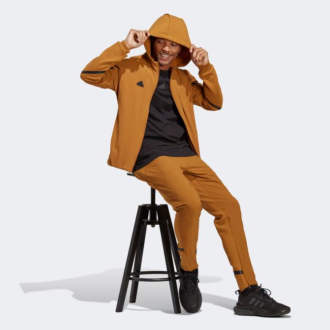  adidas Designed 4 Gameday Premium Full-Zip Erkek Kahverengi Eşofman Üstü