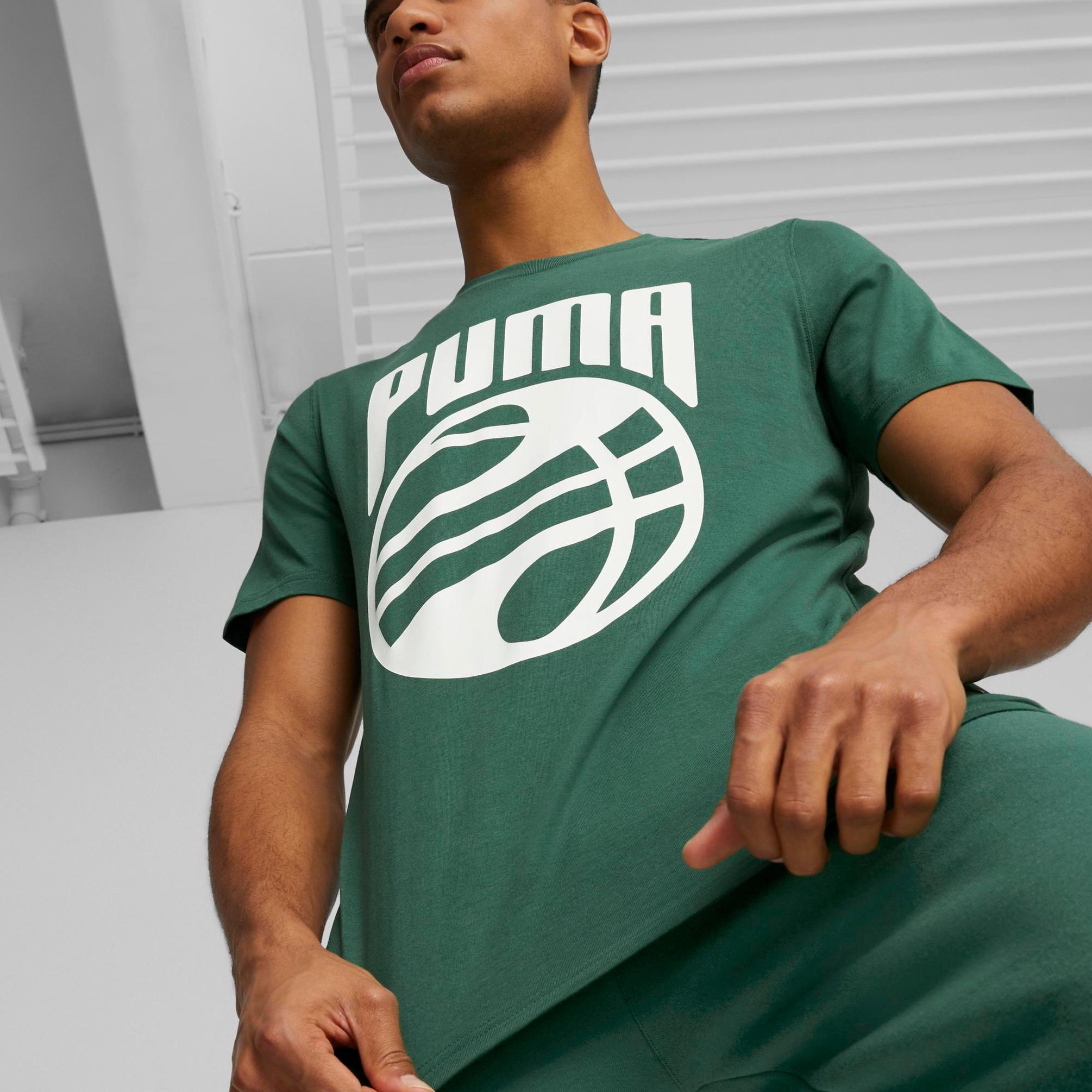  Puma Posterize Tee PUMA White Erkek Yeşil T-Shirt