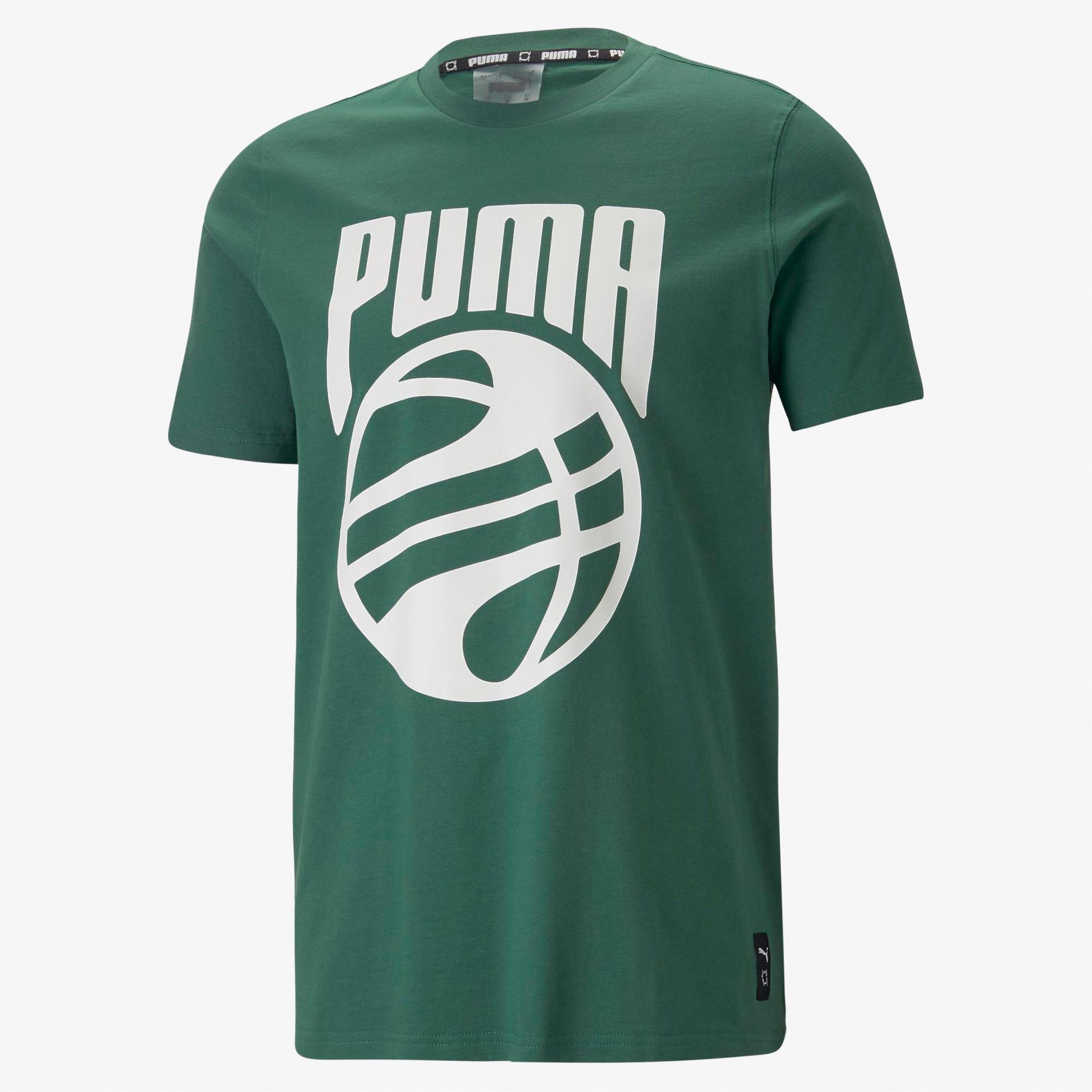  Puma Posterize Tee PUMA White Erkek Yeşil T-Shirt